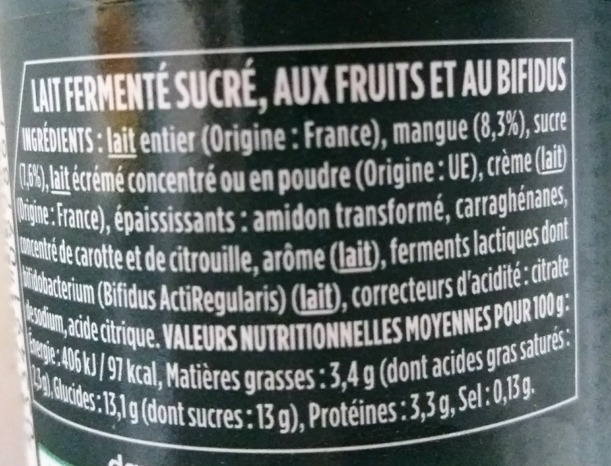 Activia Activia mangue packshot