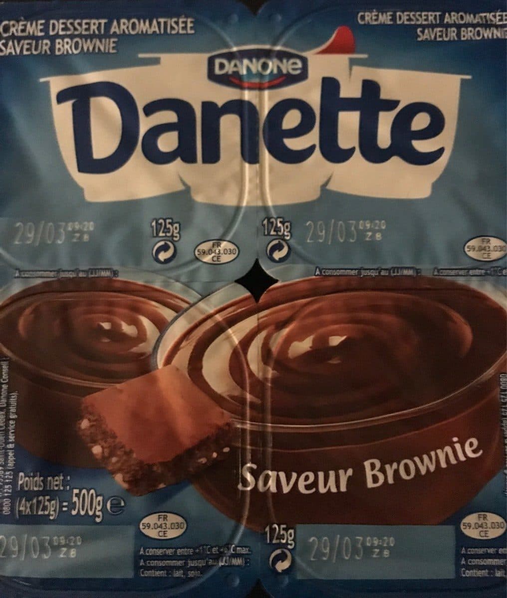 Danette Crèmes dessert saveur Brownie Danette packshot