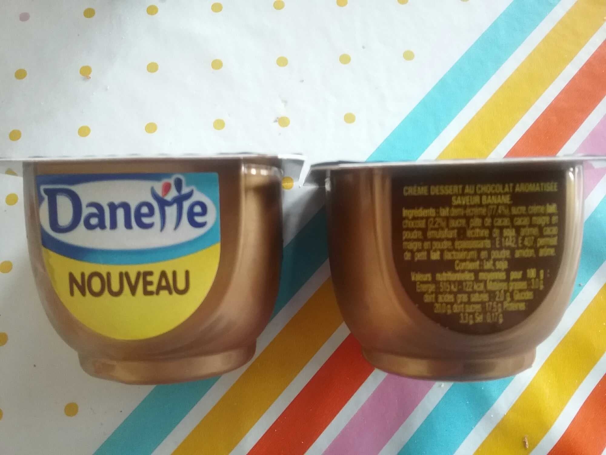 Danette Creme dessert au chocolat aromatisés saveur banane packshot