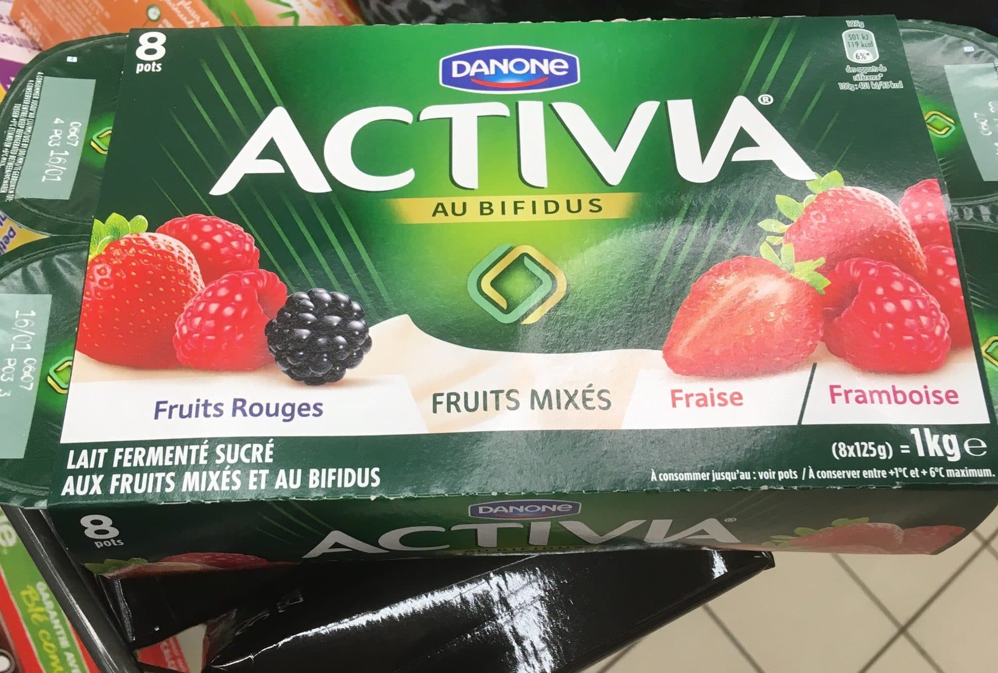 Activia Activia Fraise Framboise Fruits rouges packshot