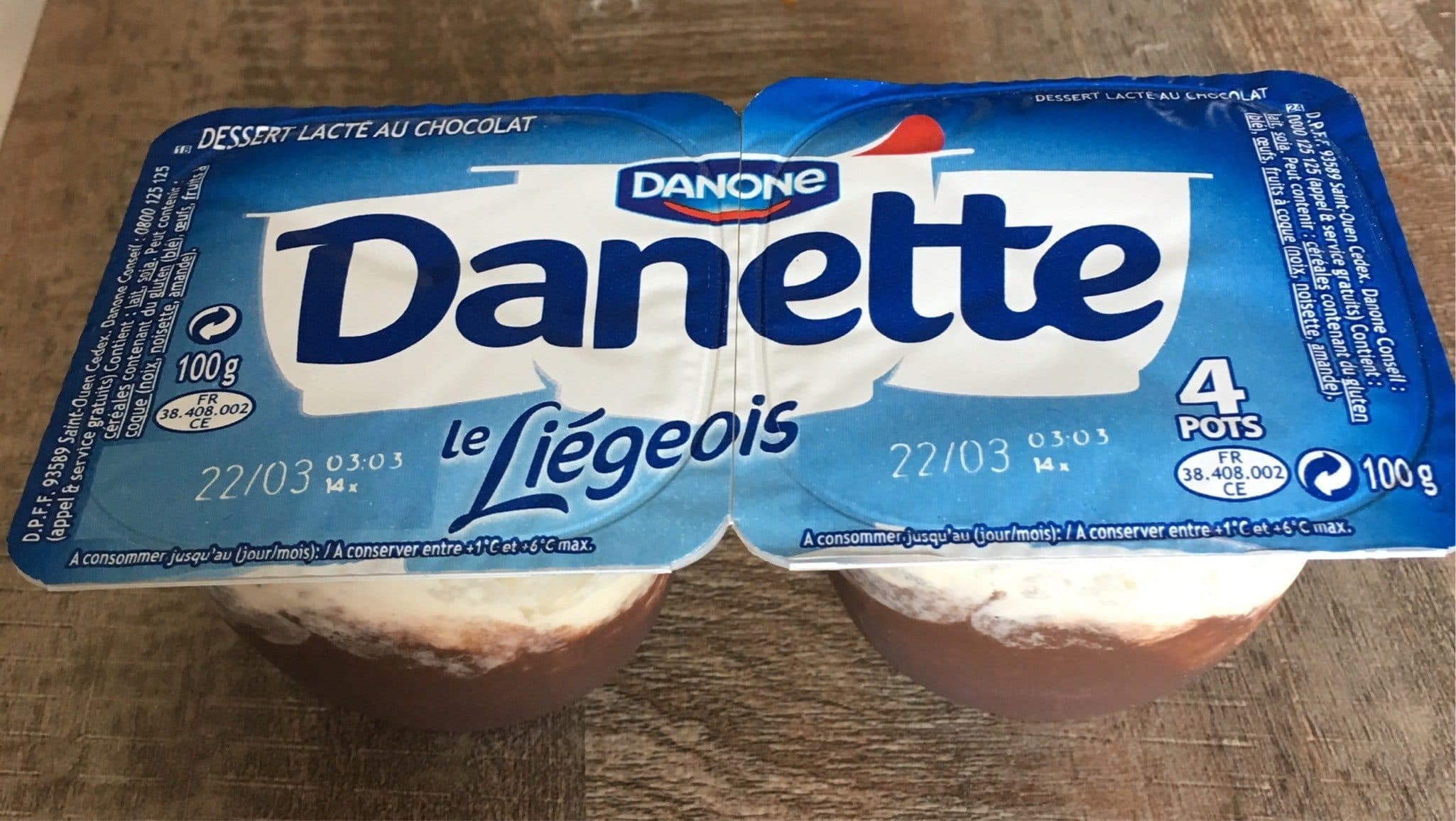 Danette Danette Le Liégeois Chocolat packshot
