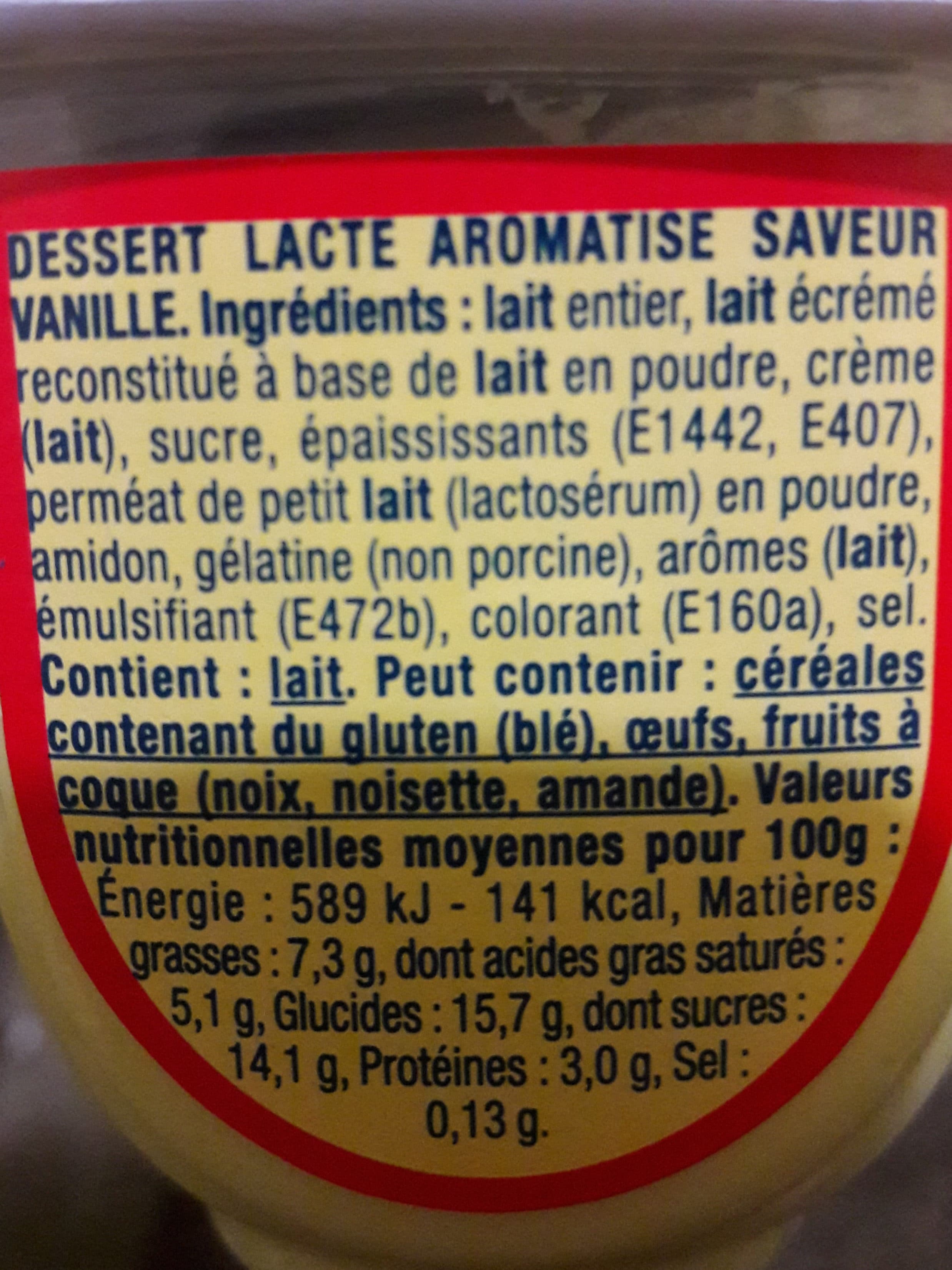 Danette Danette Le Liégeois Saveur vanille packshot