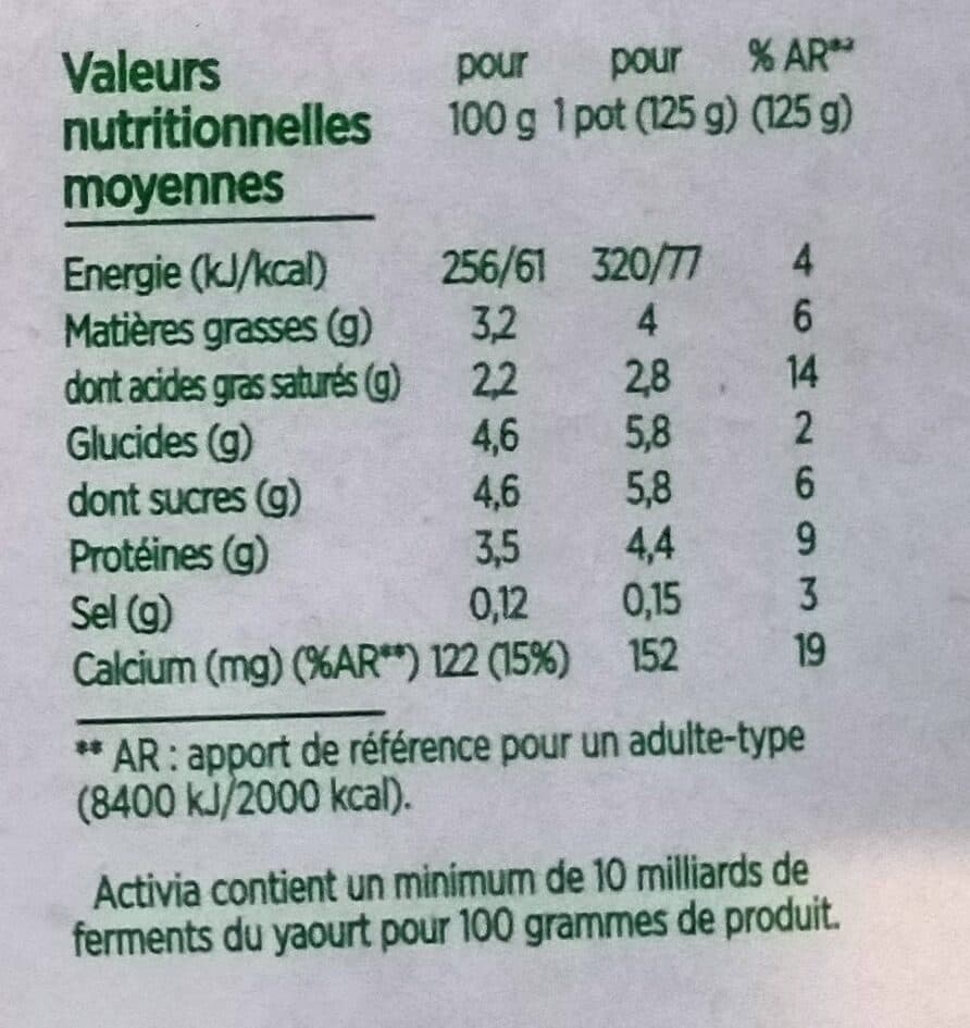 Activia Activia bifidus nature 125 g x 16 packshot