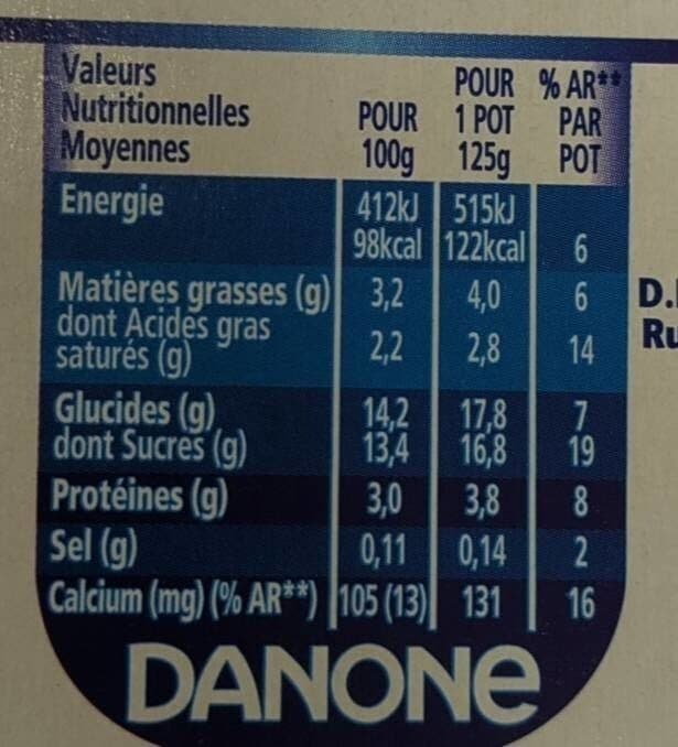 Danone Recette cremeuse aux fruits panache fruits rouges 125 g x 8 packshot