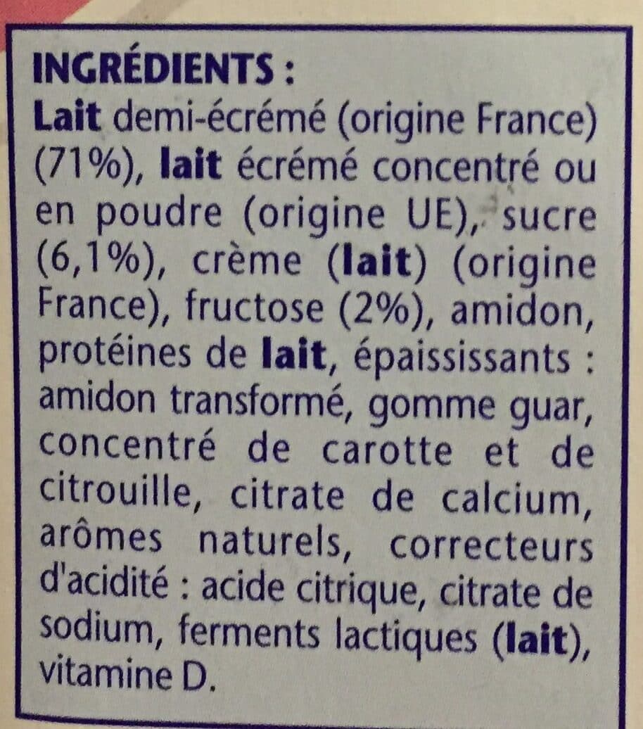 Danone Danonino saveur framboise-pêche packshot