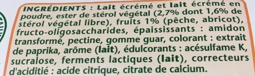 Danacol Danacol a boire 0% de sucres ajoutes sav peche abric 100 g x 10 packshot