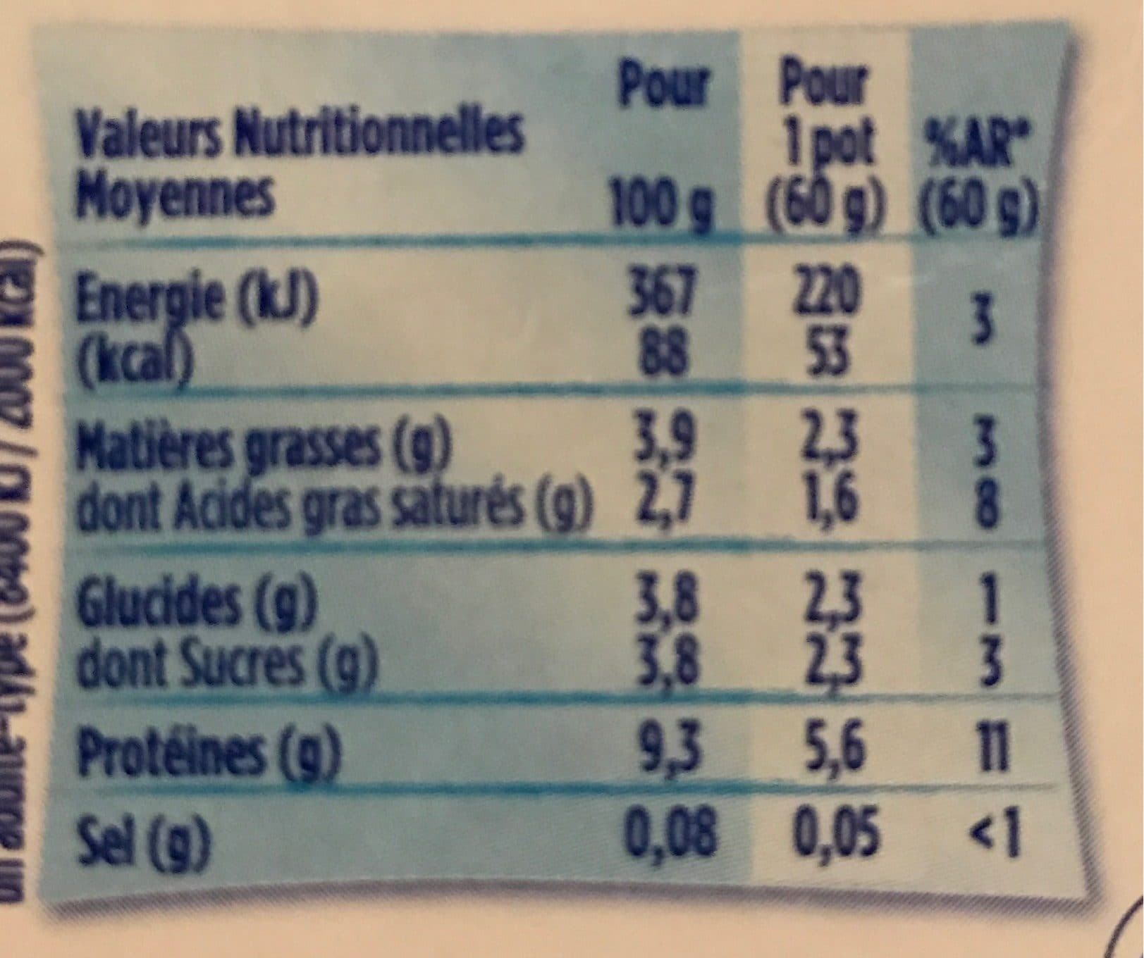 Danone Petits frais natures, 3,9% de mat. Gr. packshot
