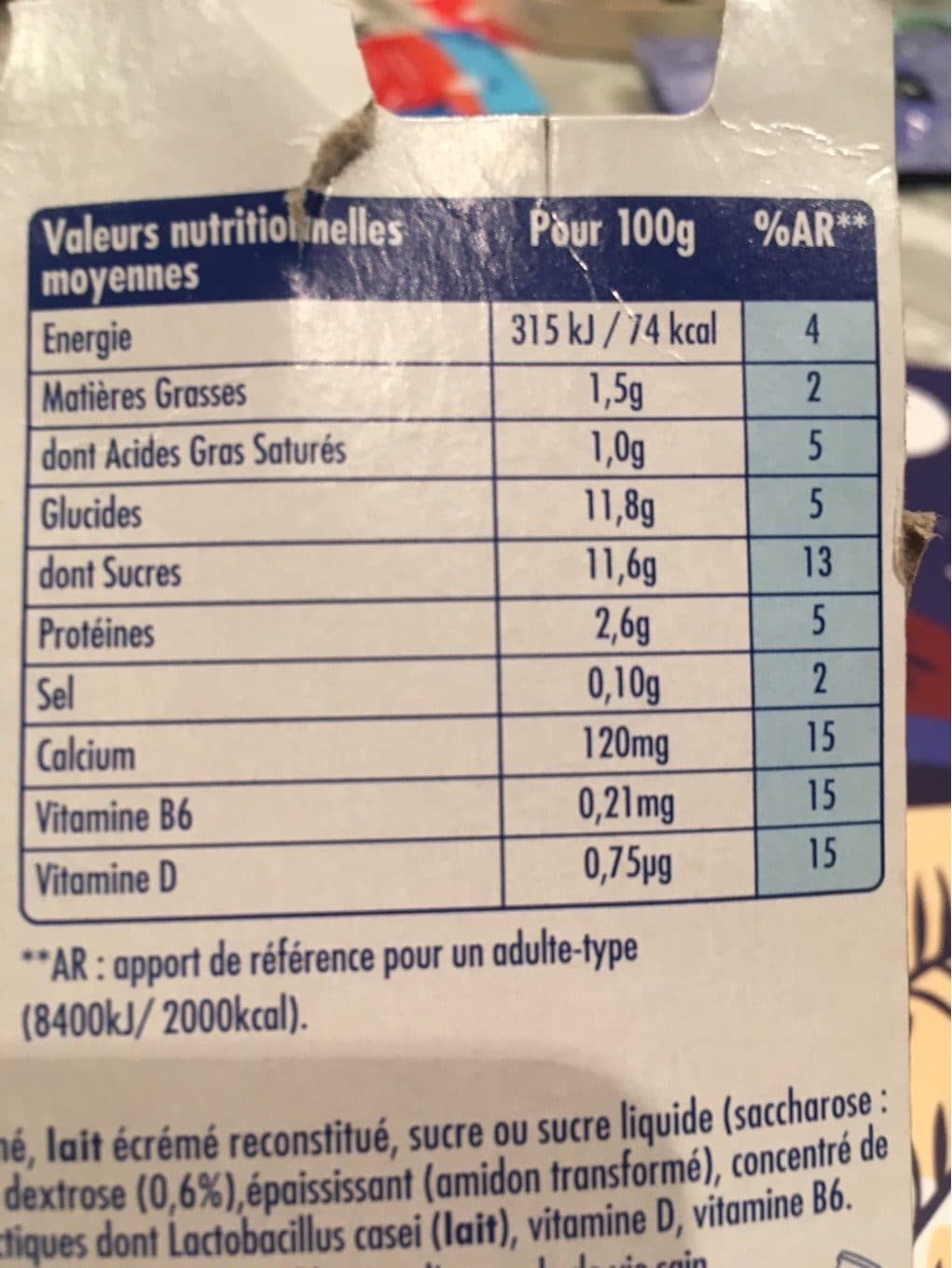 Actimel Goût Myrtille packshot