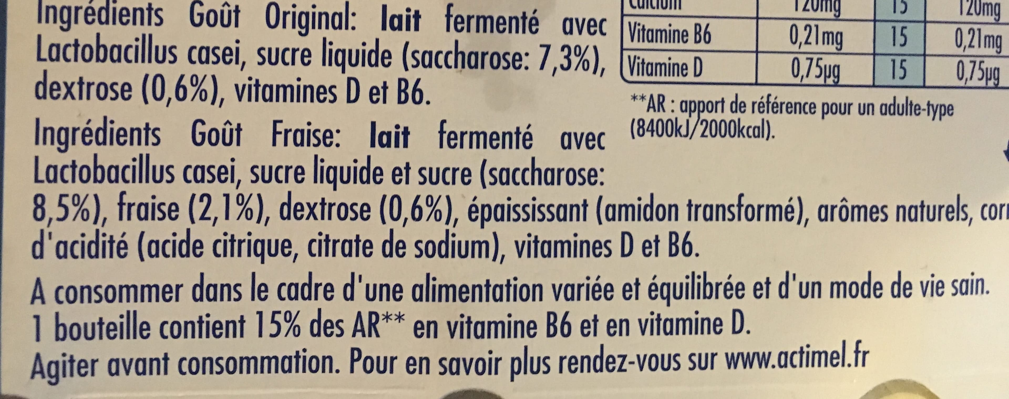 Actimel Actimel aro 100 g x 8 original - goût fraise packshot