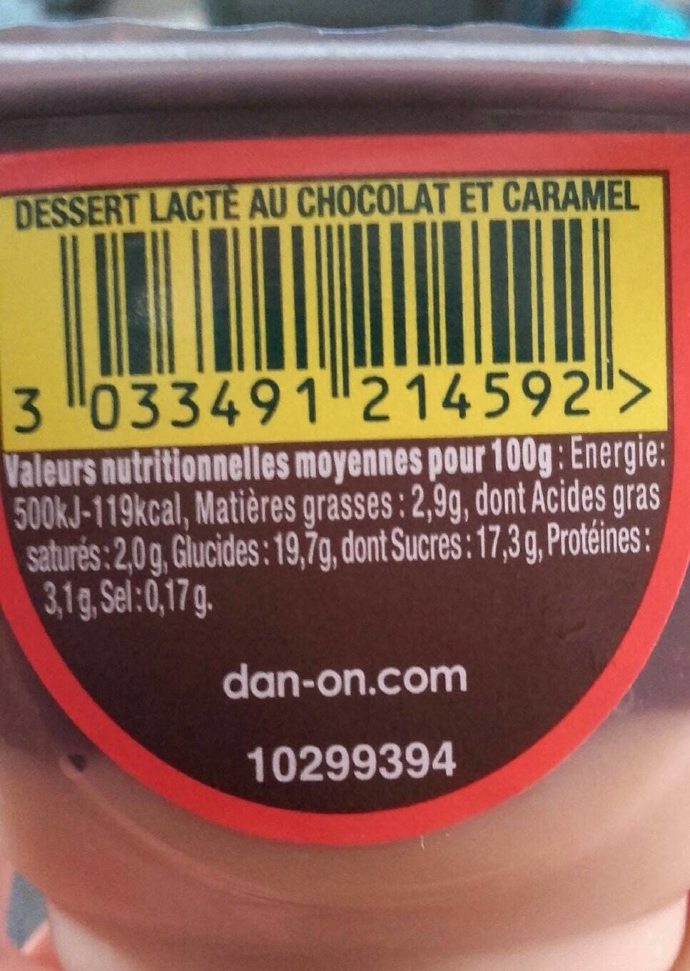Danette Danette chocolat caramel packshot