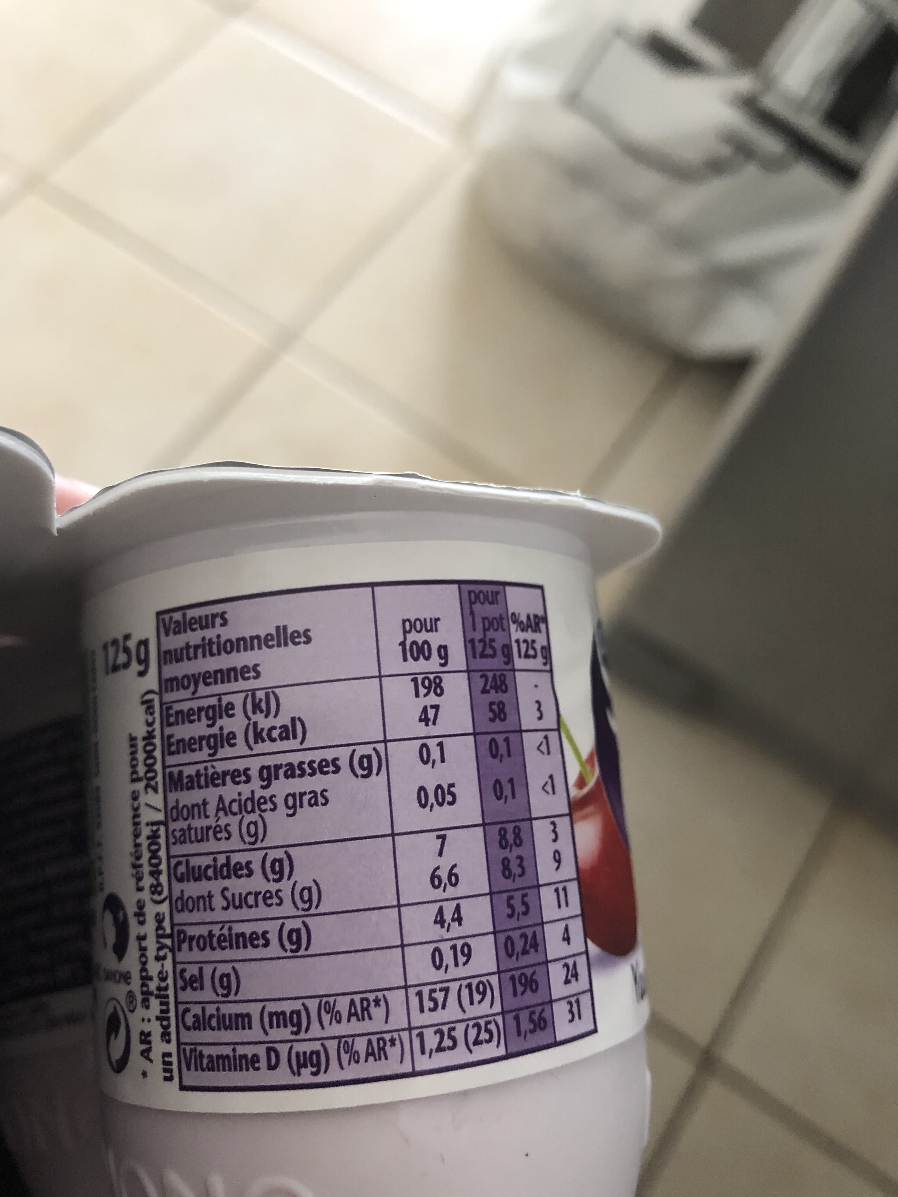 Danone Taillefine fruits 125x4 cerise packshot