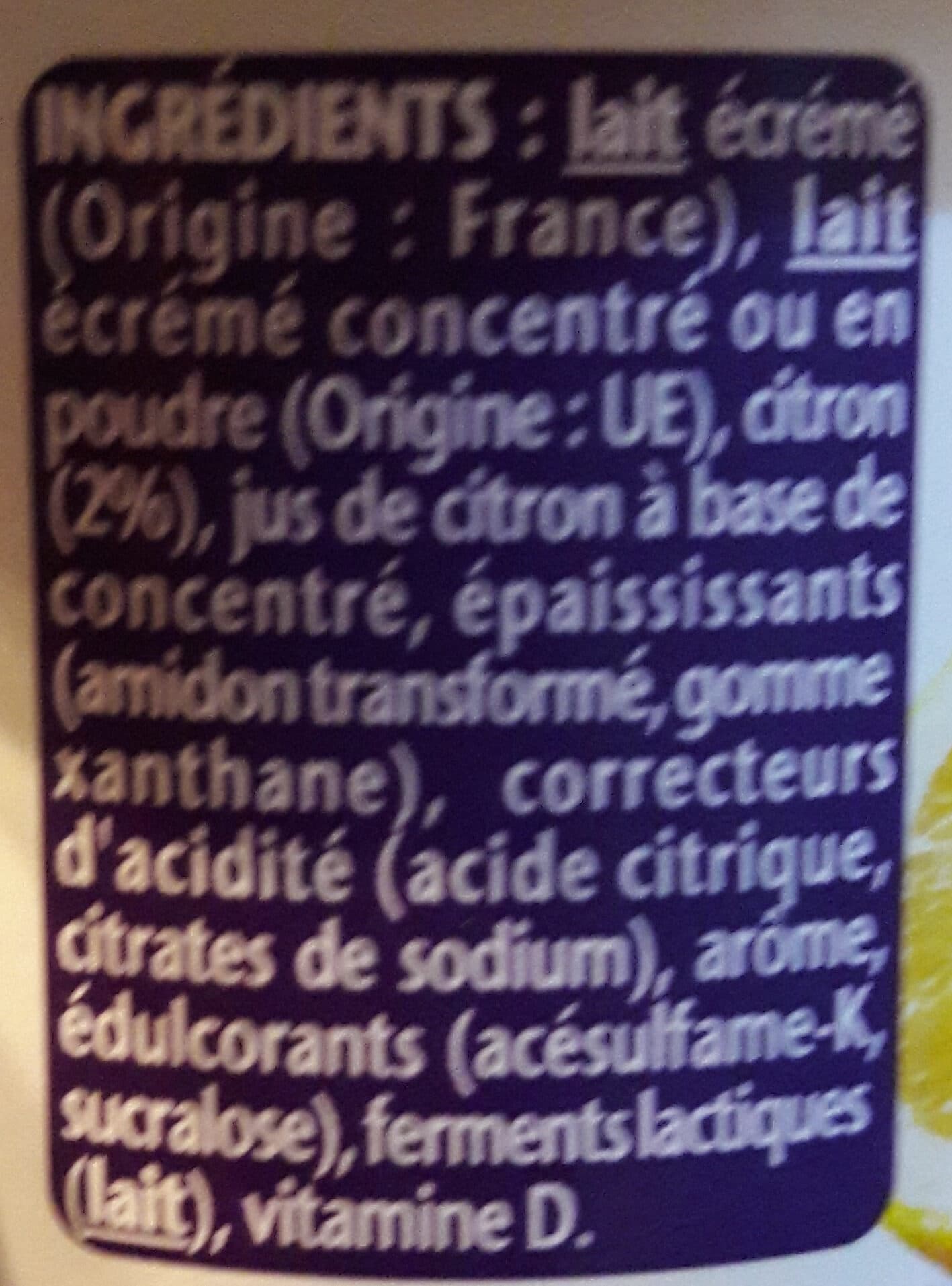 Danone Taillefine fruits 125 g x 4 citron packshot