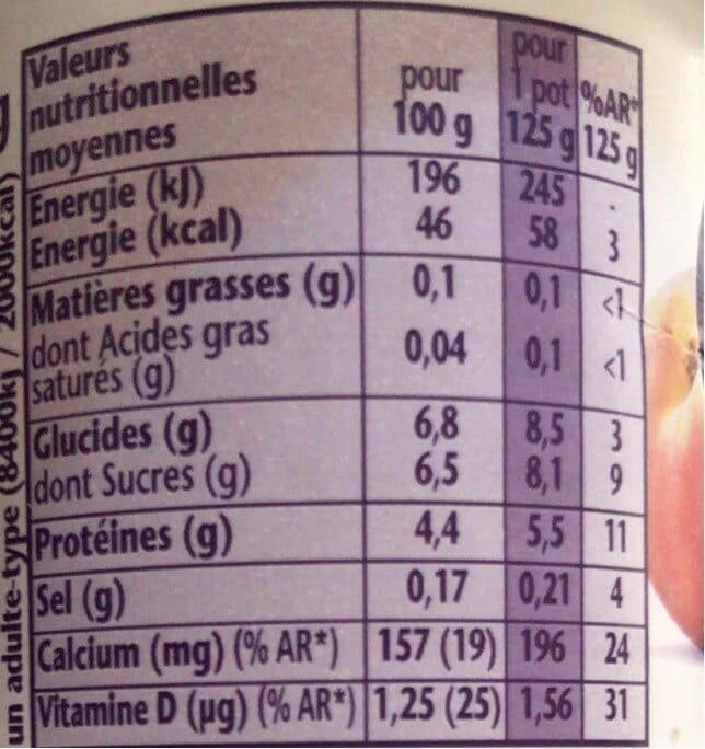 Danone Taillefine fruits 125 g x 4 peche packshot