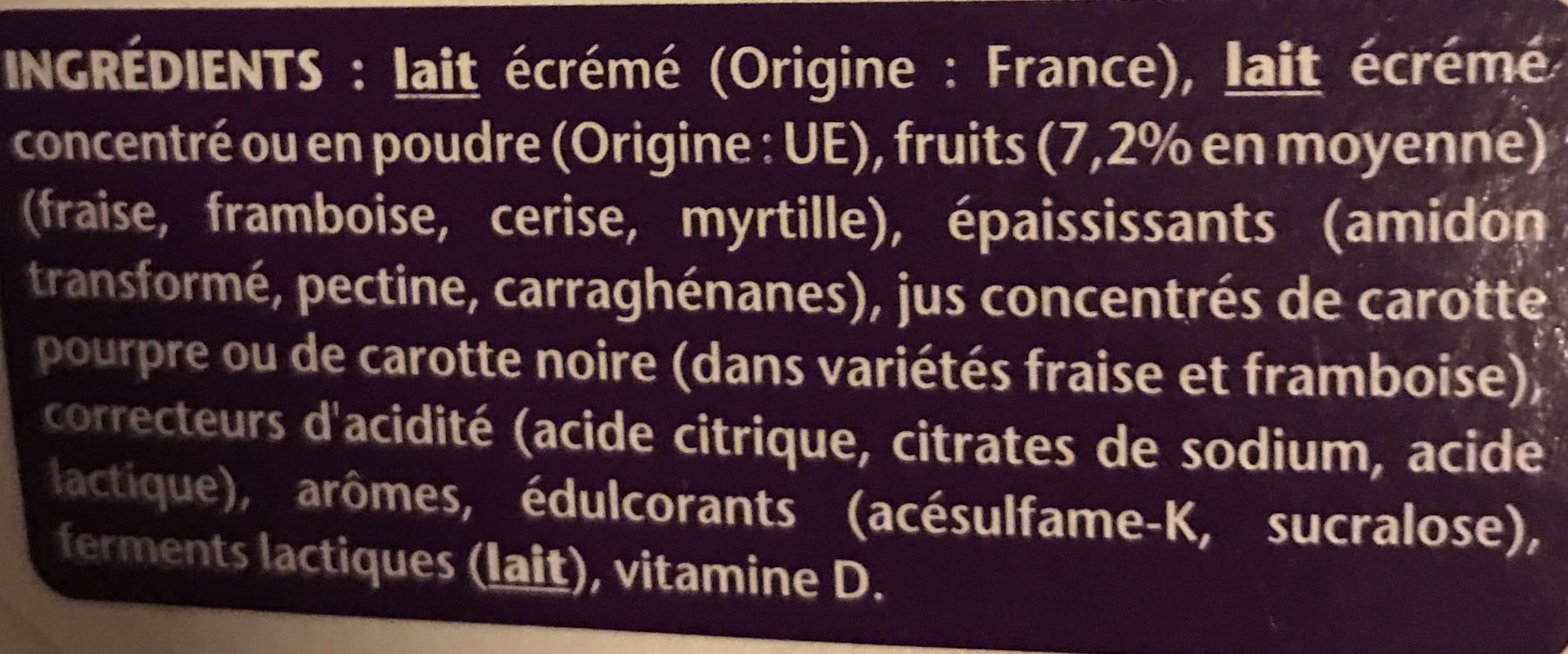 Danone Taillefine fruits 125 g x 8 fruits rouges packshot