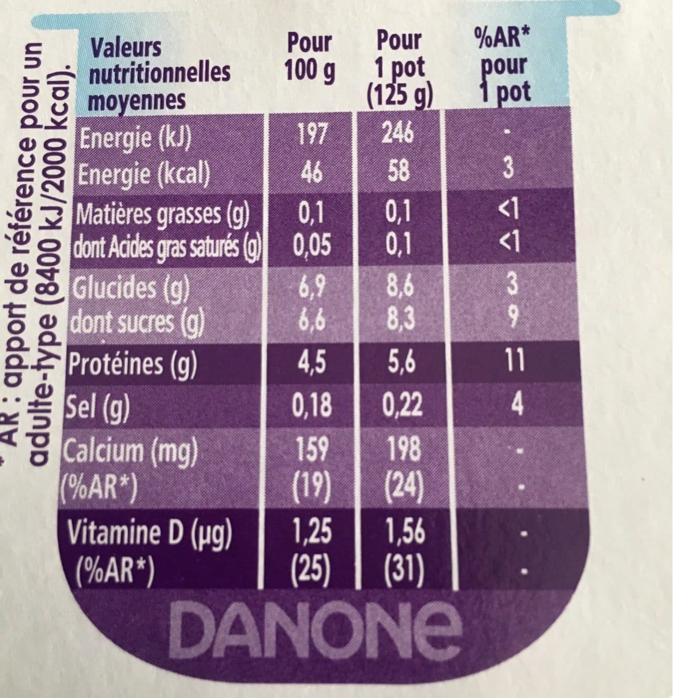Danone Taillefine fruits 125 g x 8 fruits jaunes packshot