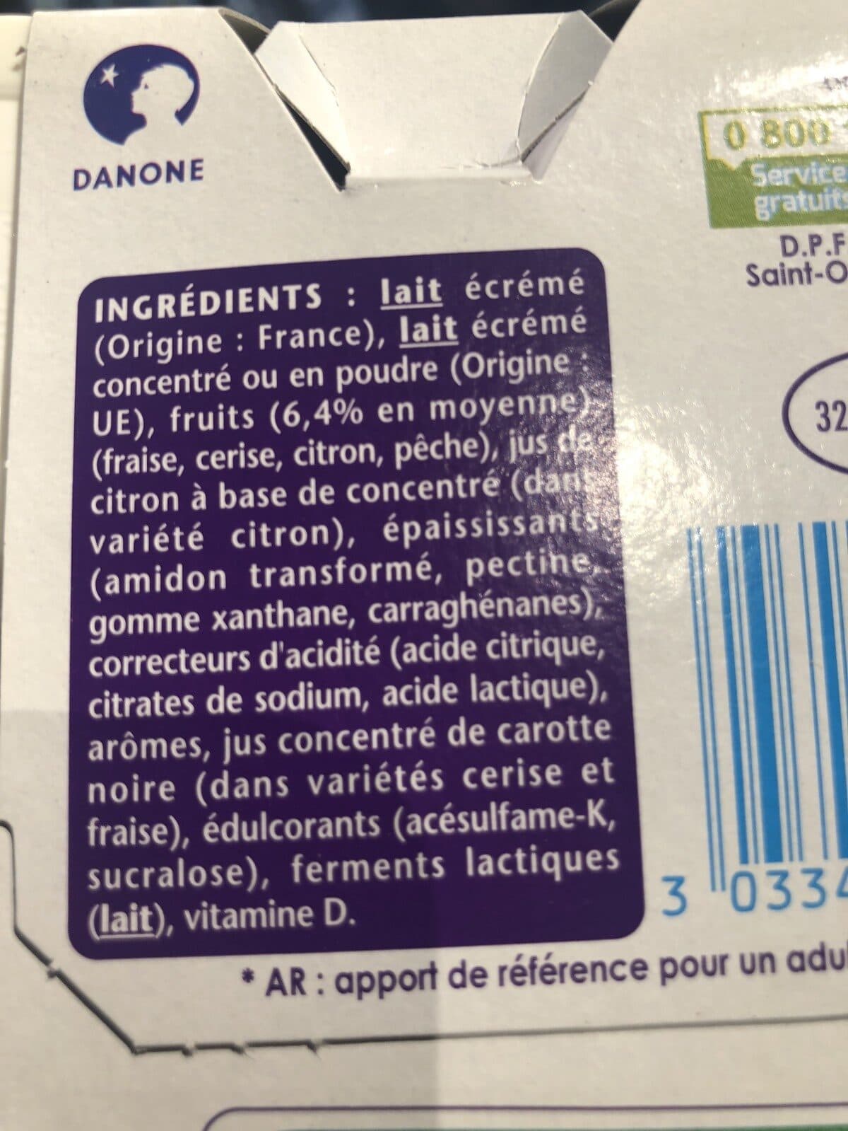 Danone Taillefine fruits 125 g x 12 panache packshot