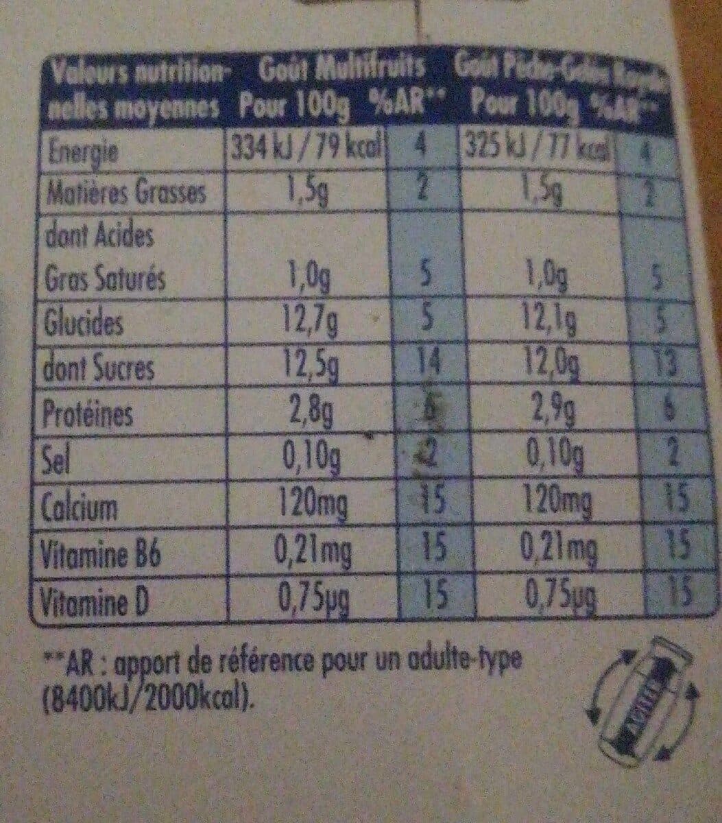 Actimel Actimel aro goût multifruits et pêche-gelee royale 100 g x 12 packshot