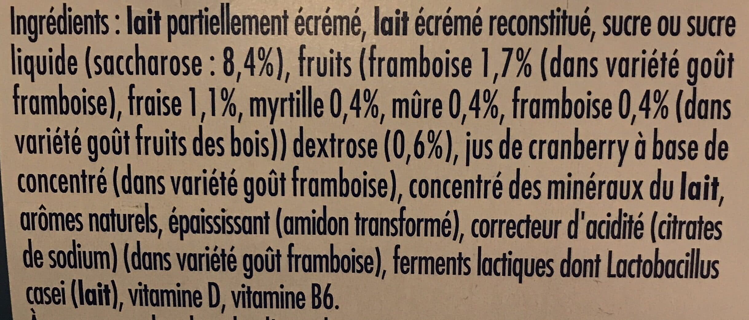 Actimel Actimel gout framboise et fruit des bois 100 g x 12 packshot
