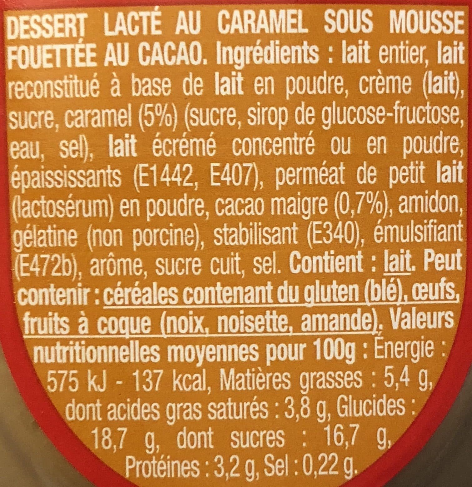 Danette Liegeois caramel packshot