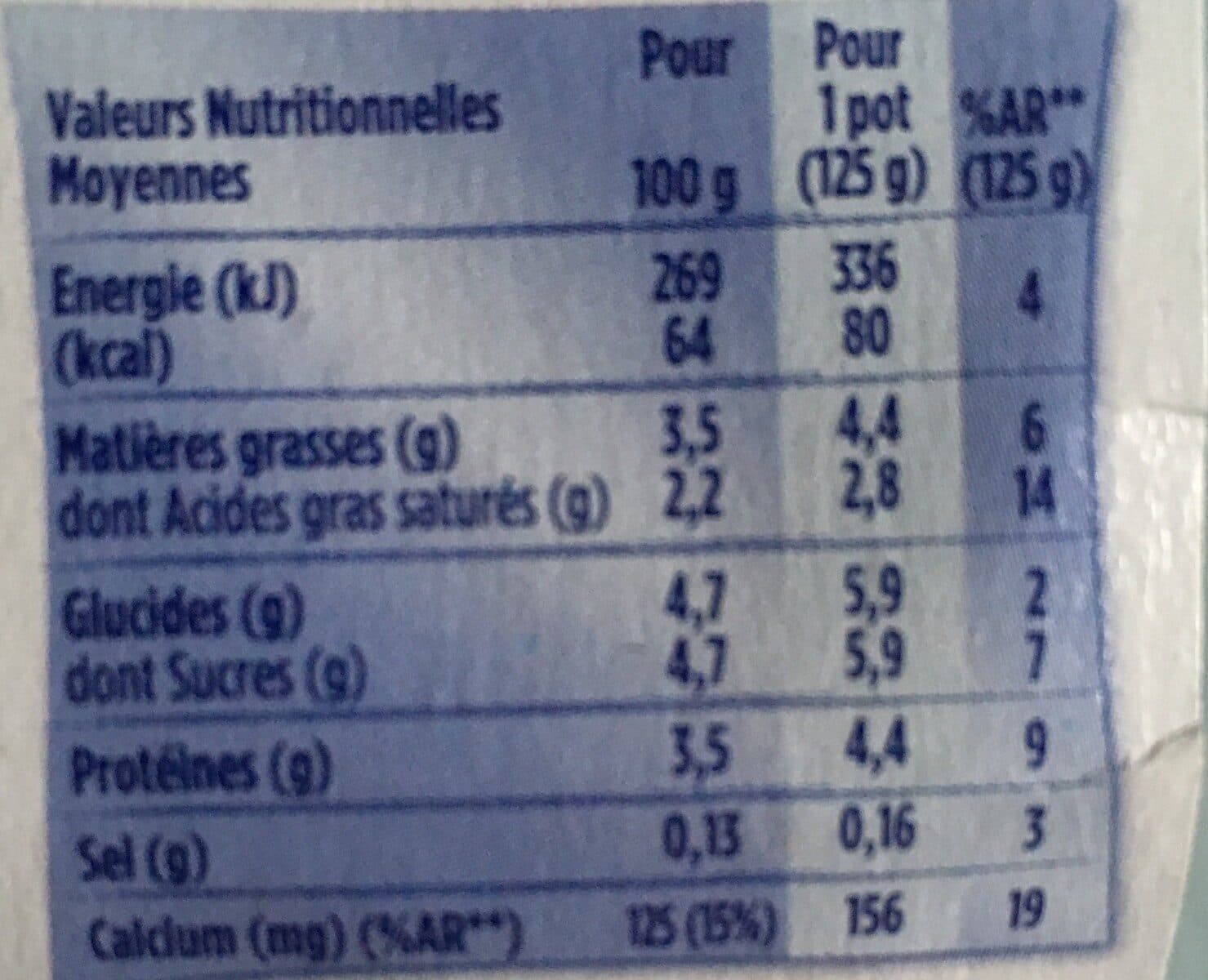 Danone Danone nature lait entier 125 g x 4 afh packshot