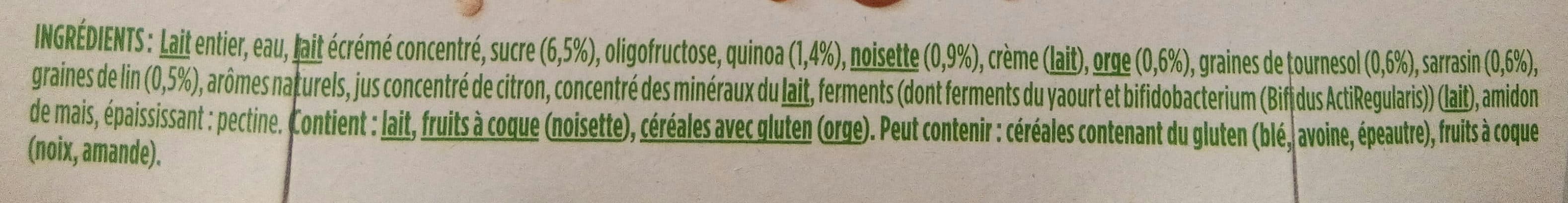 Activia Activia bifidus cereales quinoa noisette 120 g x 4 packshot