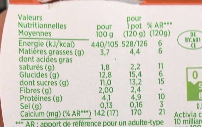 Activia Activia bifidus cereales quinoa noisette 120 g x 4 packshot