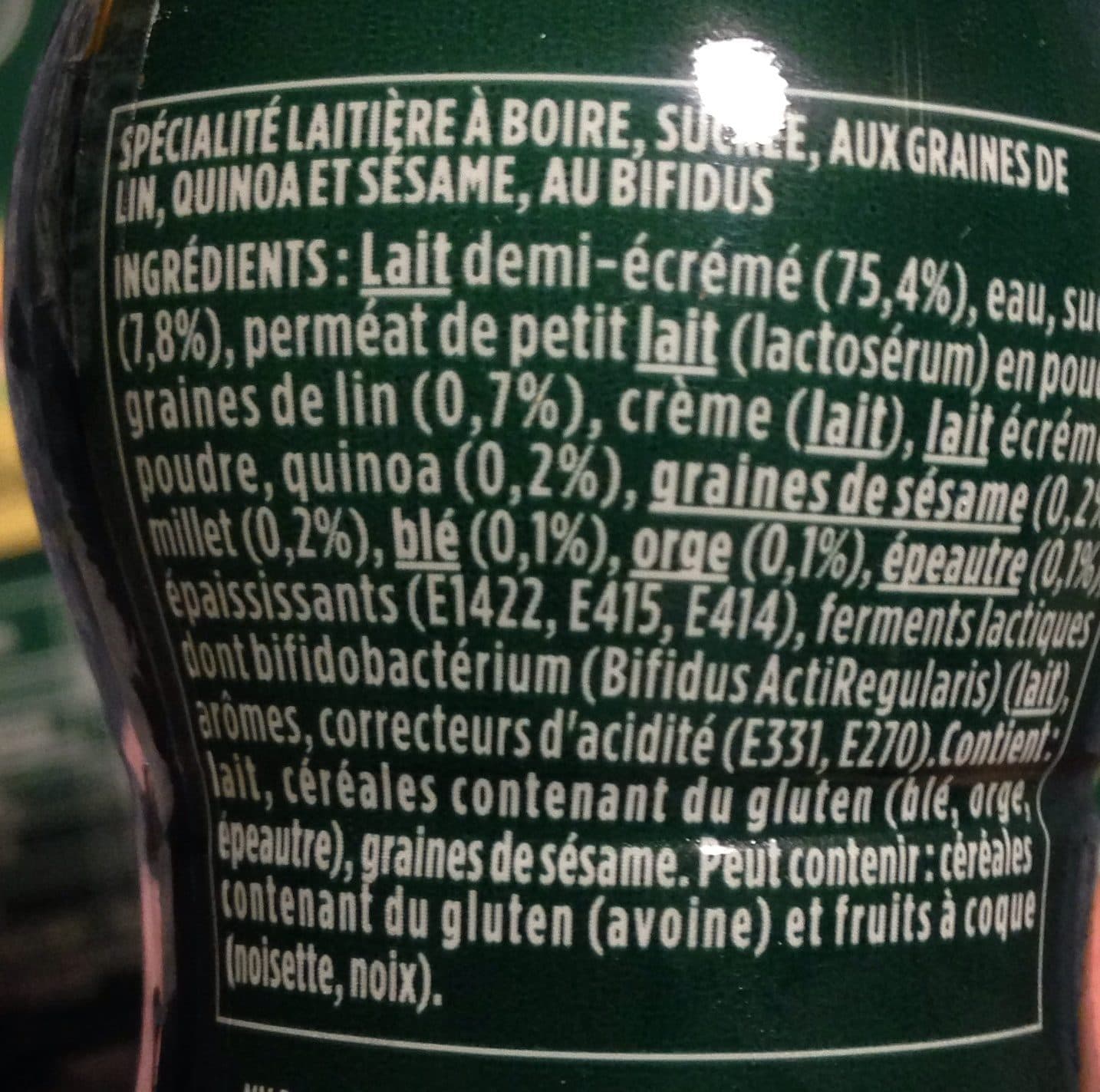 Activia Activia à Boire Céréales Graines de Lin Quinoa Sésame packshot