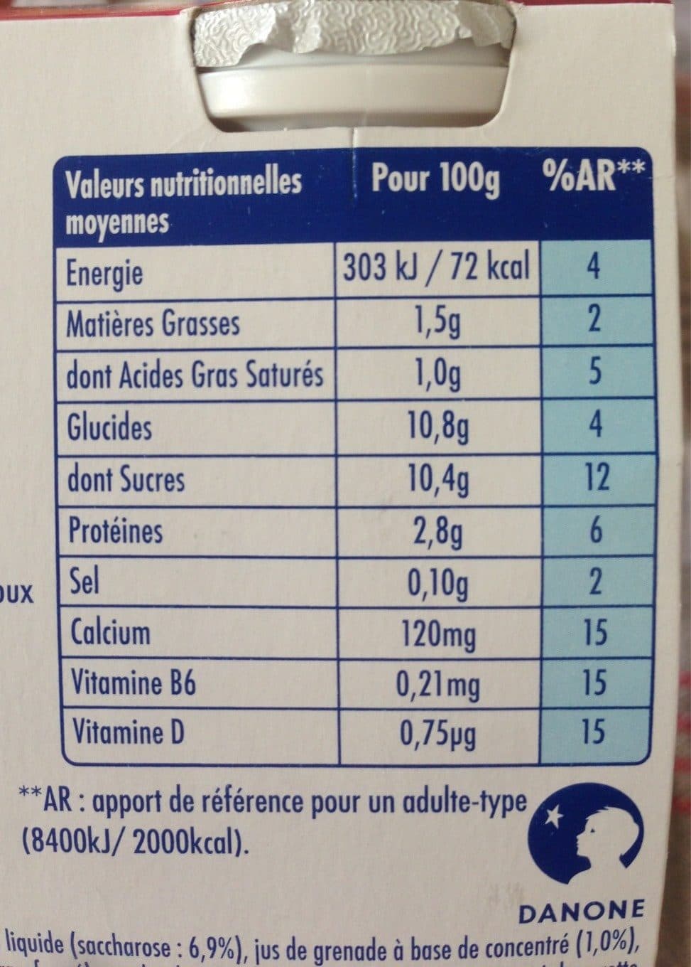 Actimel Cocktail Plaisir Goût Grenade Myrtille Maca packshot