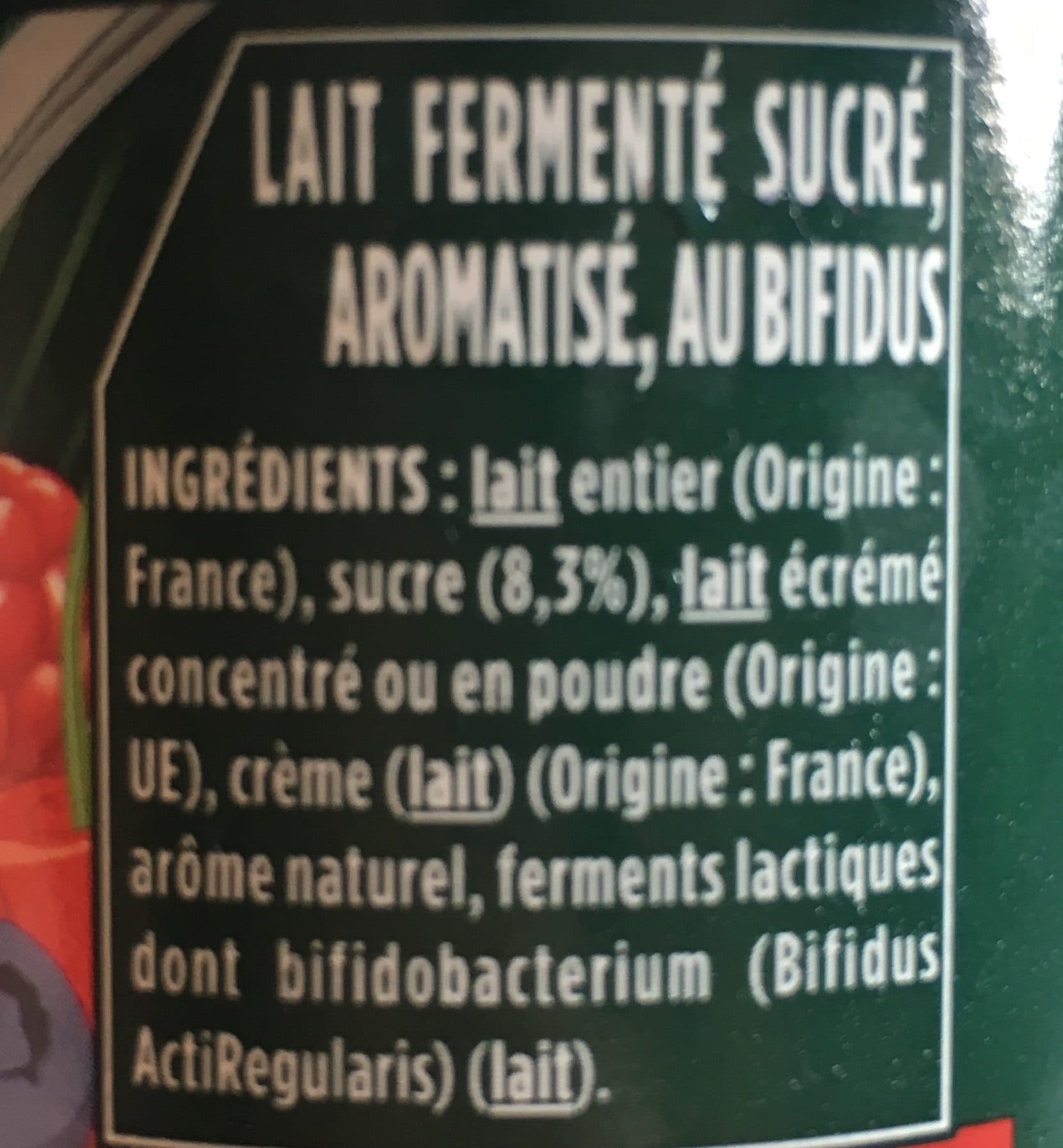 Danone Activia saveur fruits rouges packshot