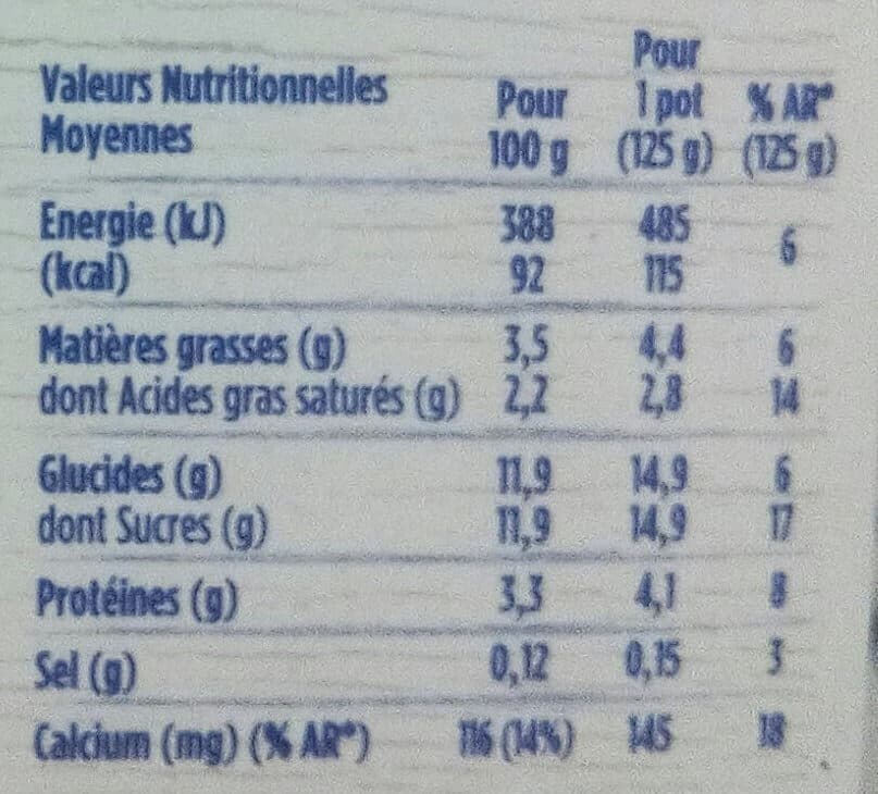 Danone Danone lait entier arome vanille 125 g x 4 packshot