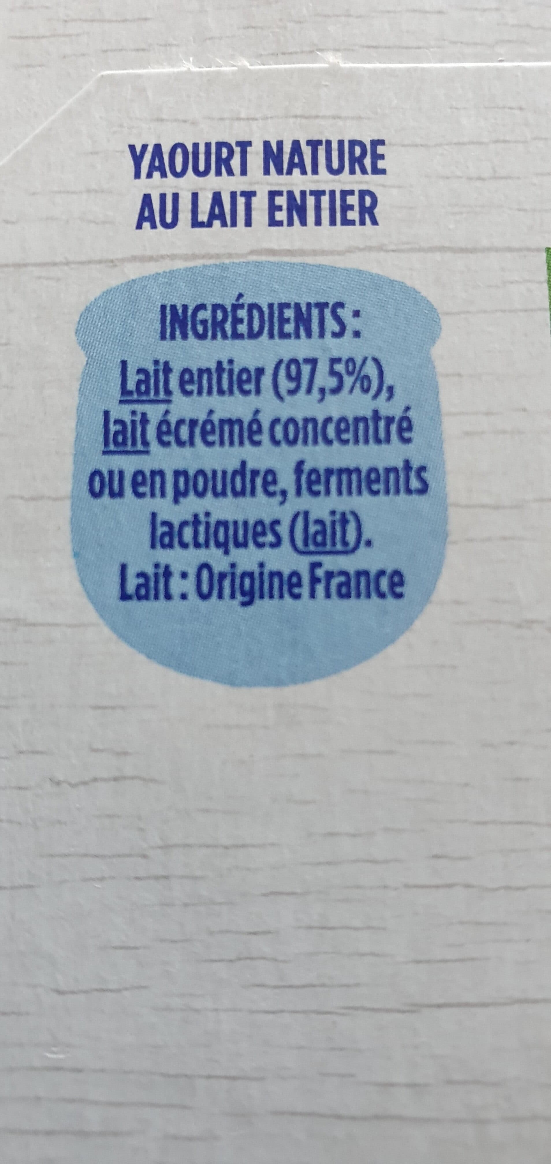 Danone Danone lait entier arome nature 125 g x 8 packshot