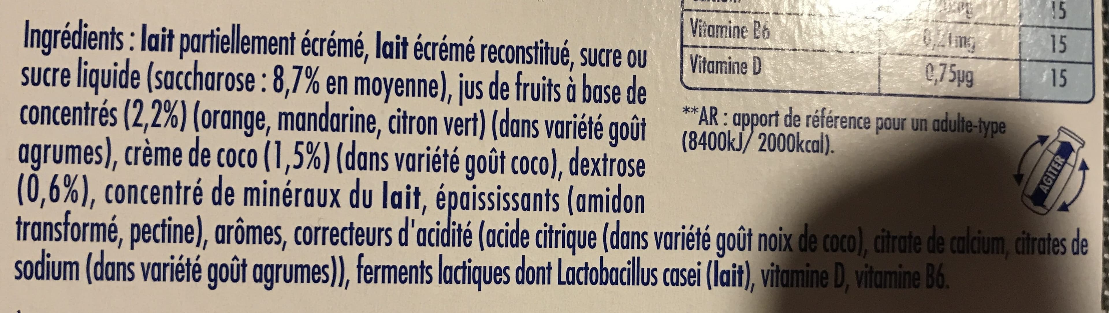 Actimel Actimel Goût Noix de coco Goût Agrumes packshot