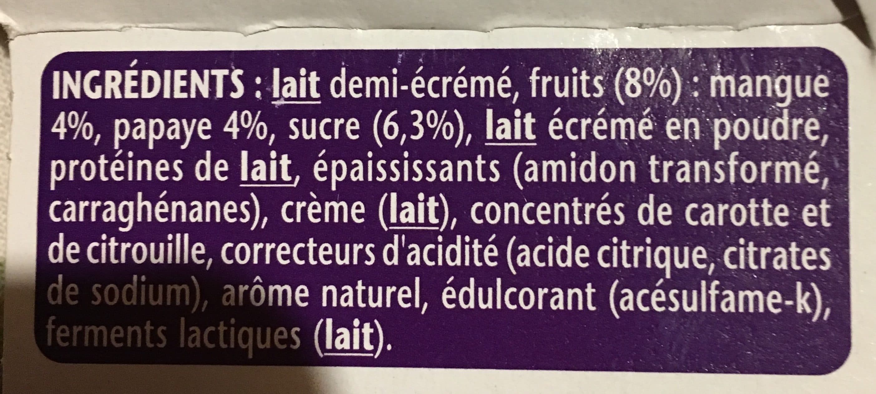 Danone Taillefine lit de fruits packshot