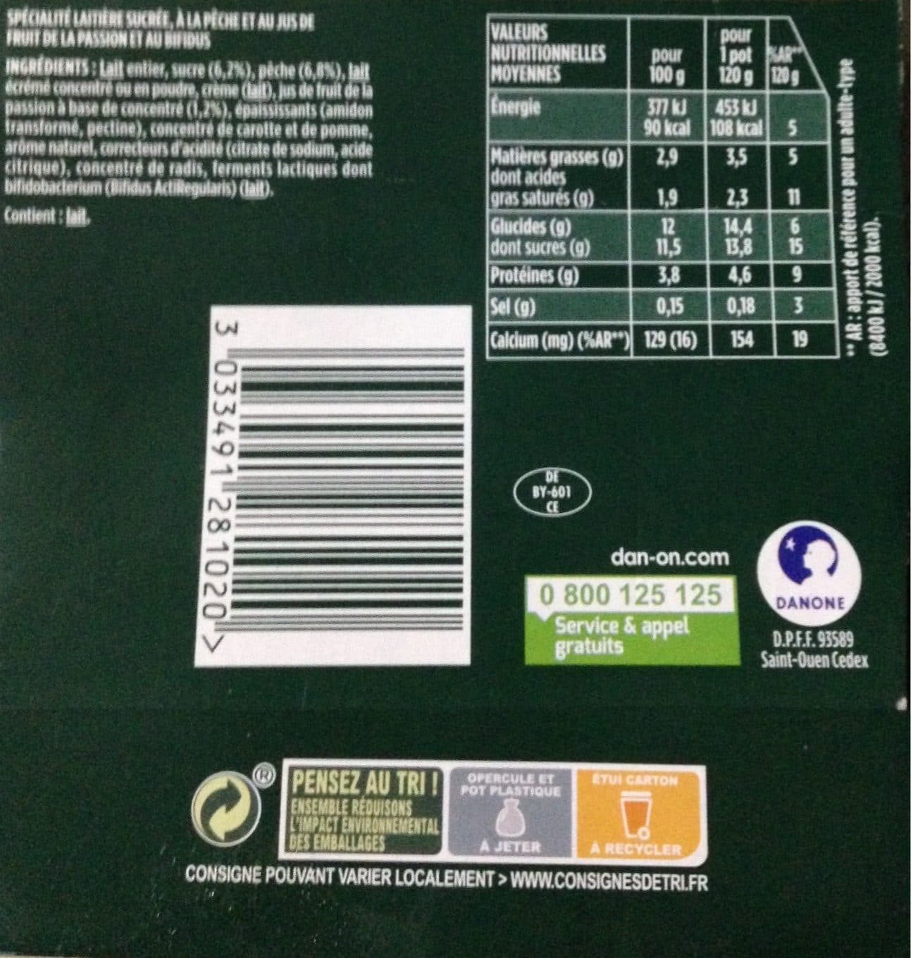 Activia Activia Pêche Passion packshot