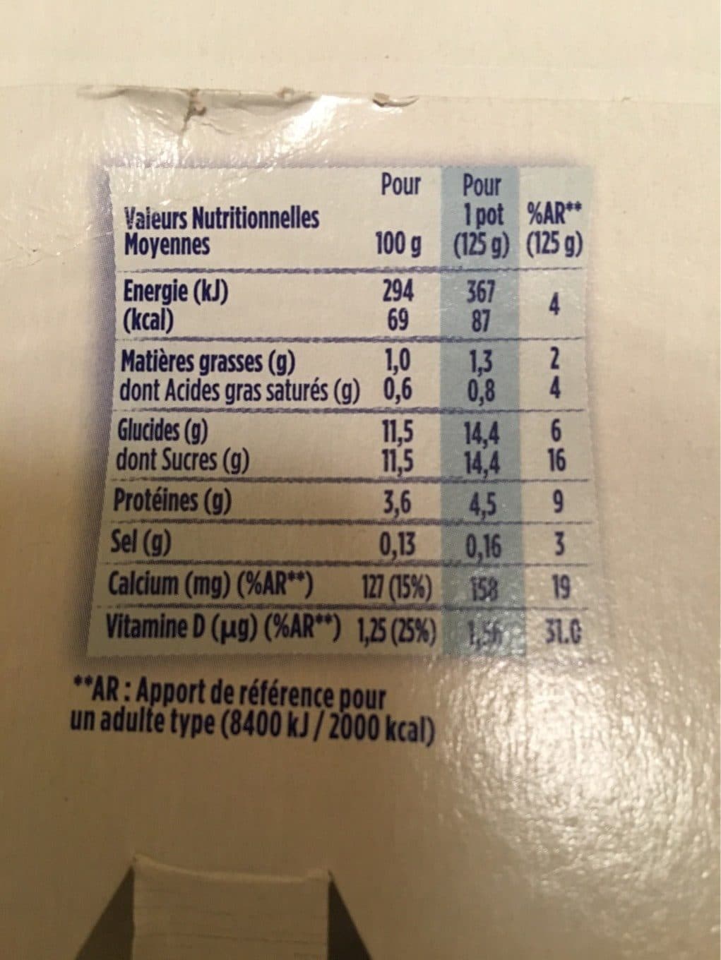 Danone Le nature sucre packshot