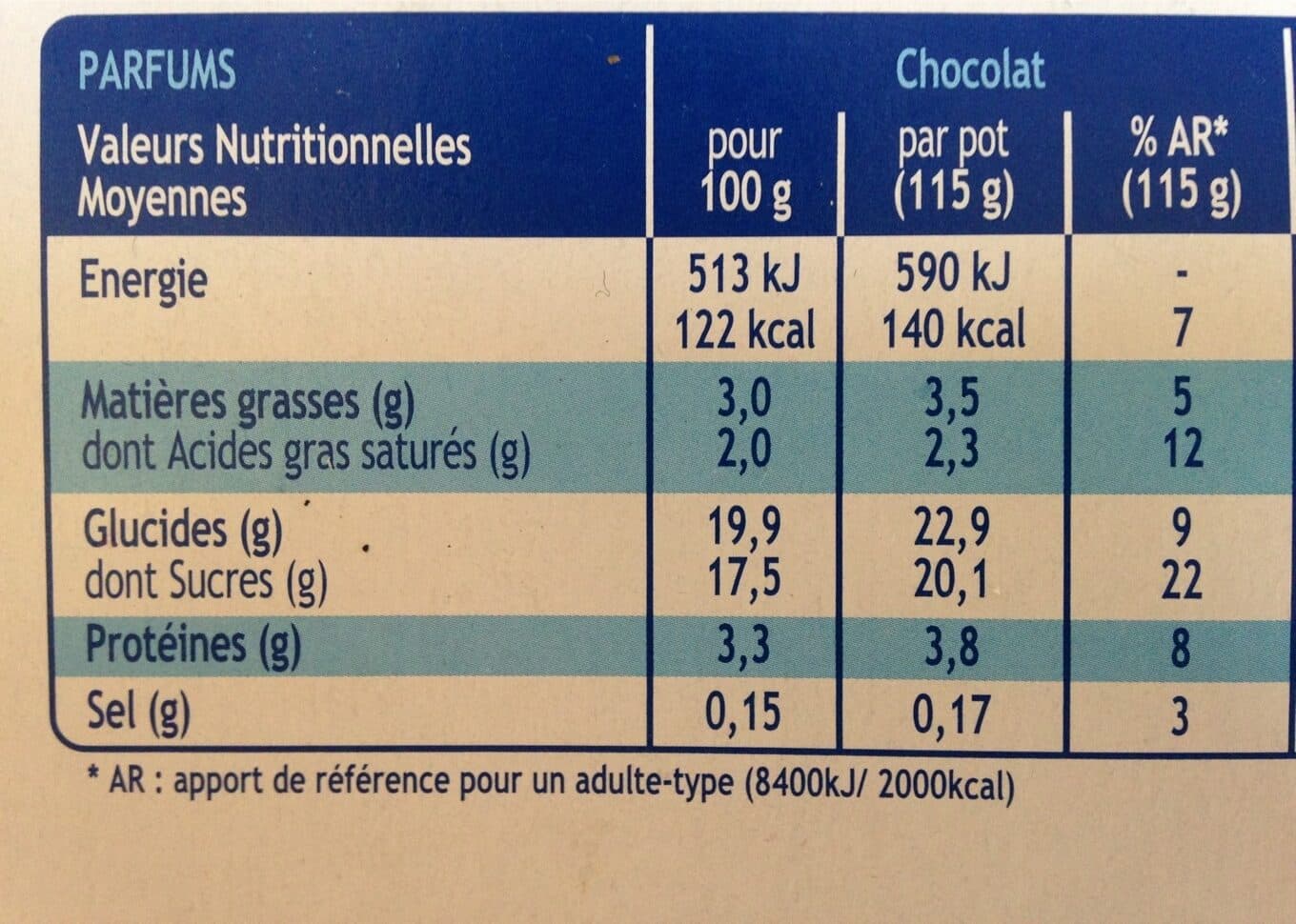 Danone Danette chocolat packshot
