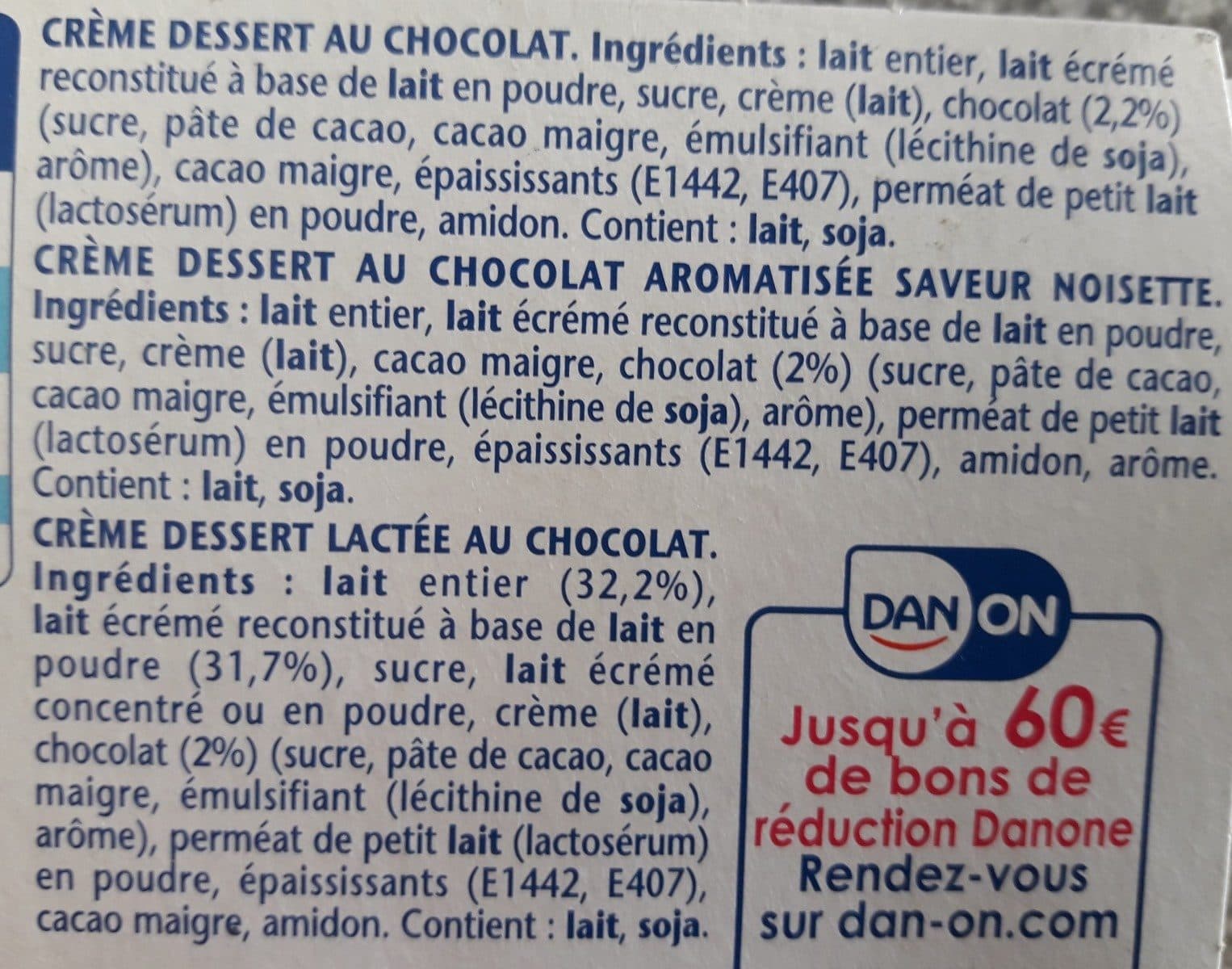 Danette Danette chocolat packshot