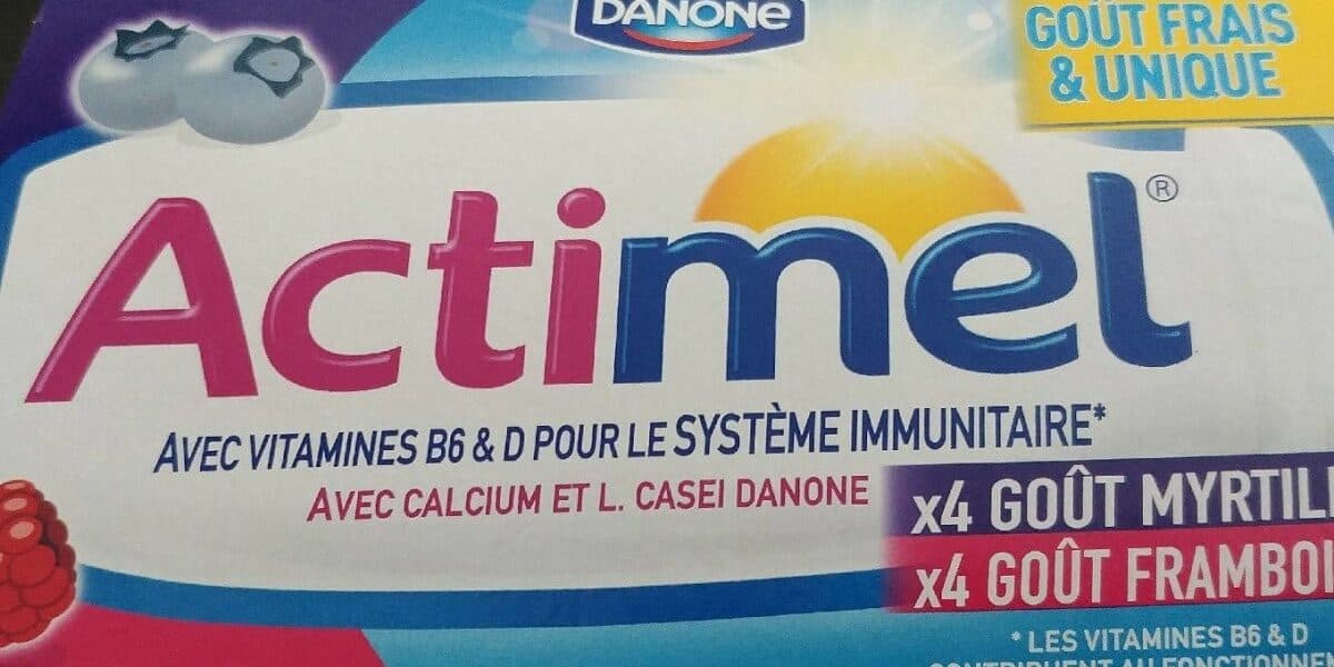 Actimel Actimel myrtille ou framboise packshot