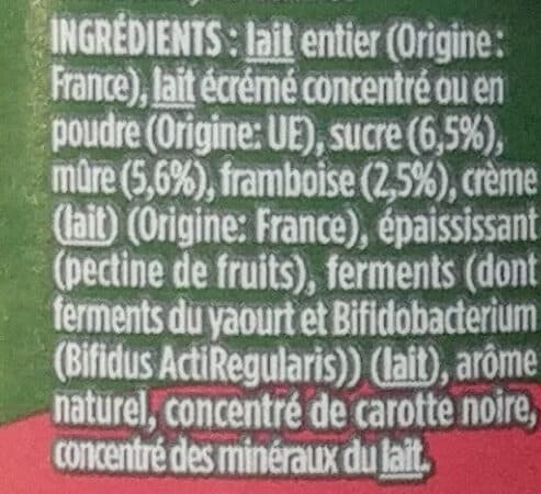 Activia Activia mûre framboise packshot