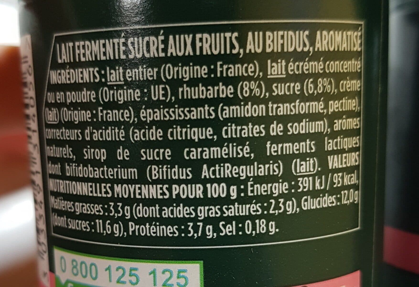 Activia Activia rhubarbe packshot