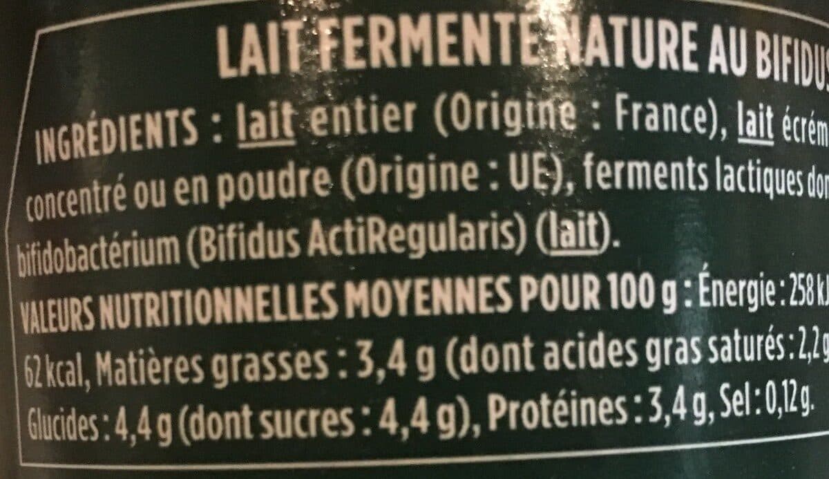 Danone Activia au bifidus nature packshot