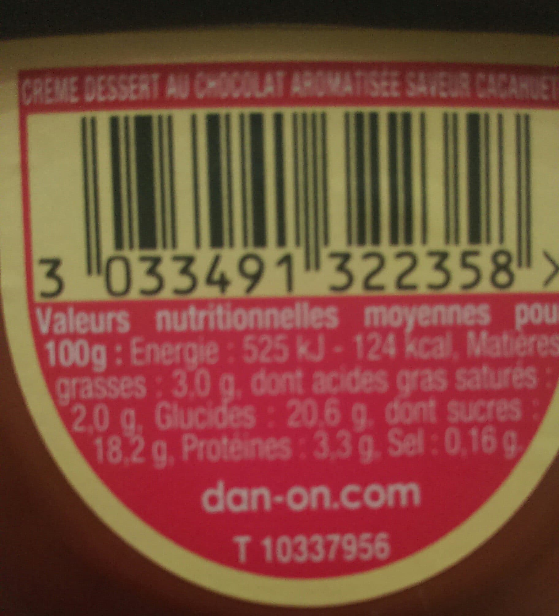 Danette Danette Chocolat Saveur Cacahuete packshot