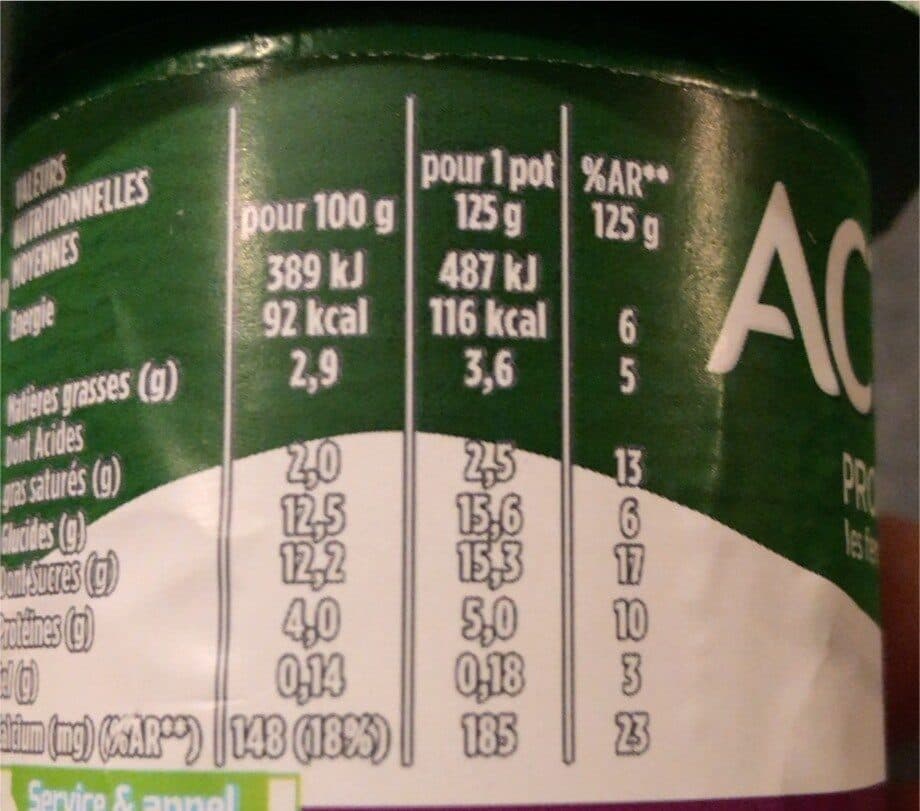 Activia Activia fruits 125 g x 4 figue packshot
