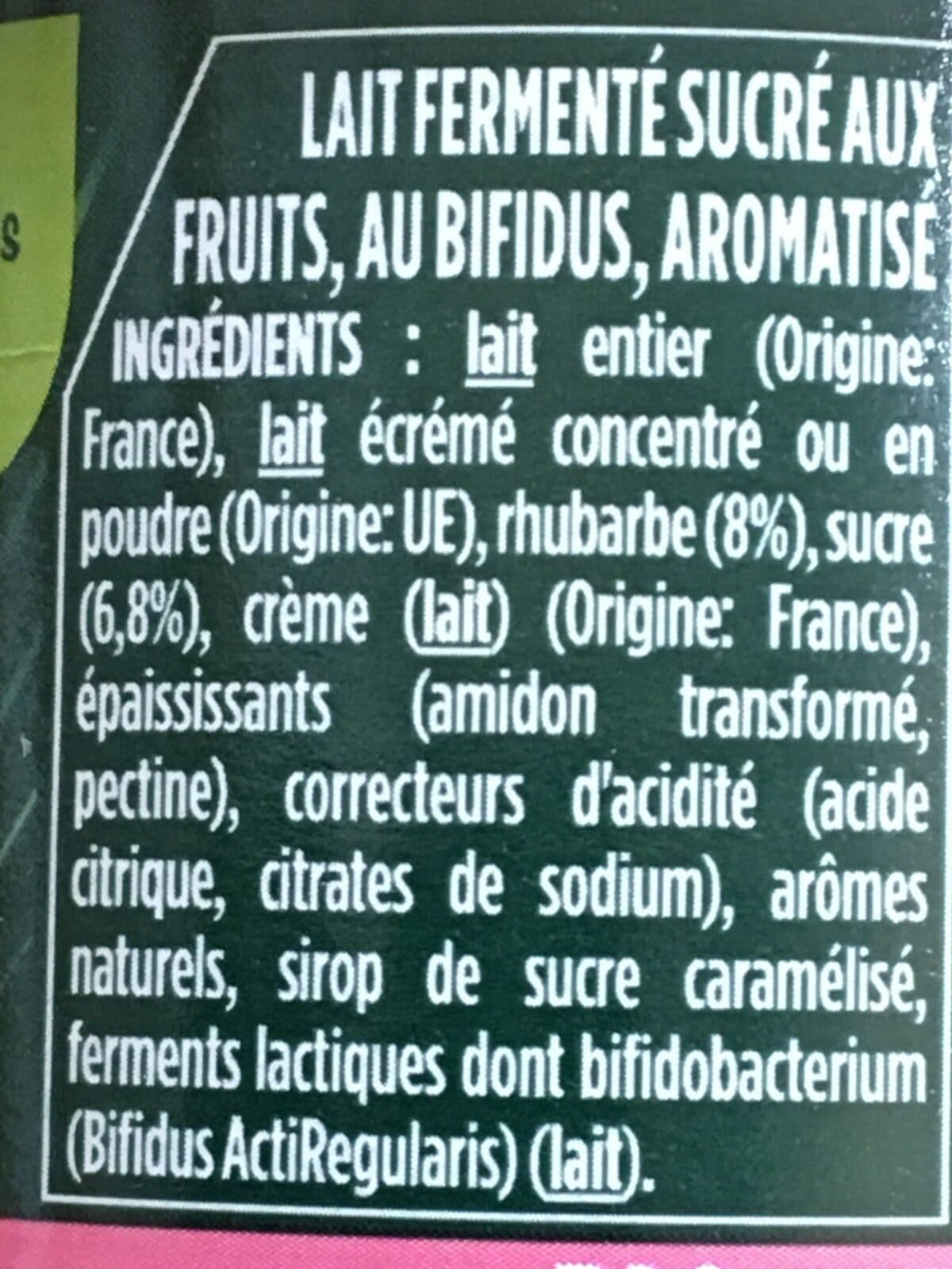 Activia Activia fruits 125 g x 4 rhubarbe packshot