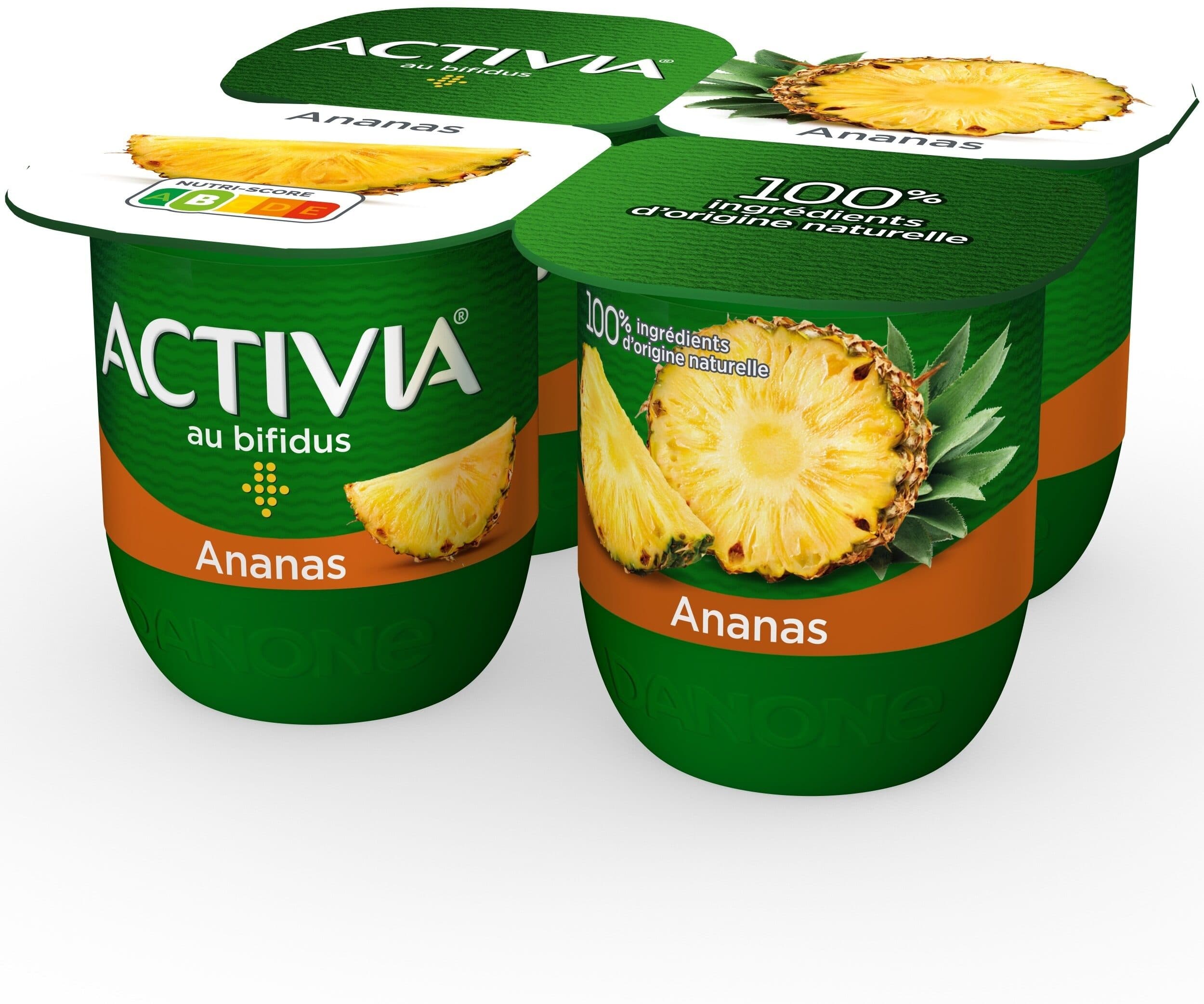 Activia Activia fruits 125 g x 4 ananas packshot