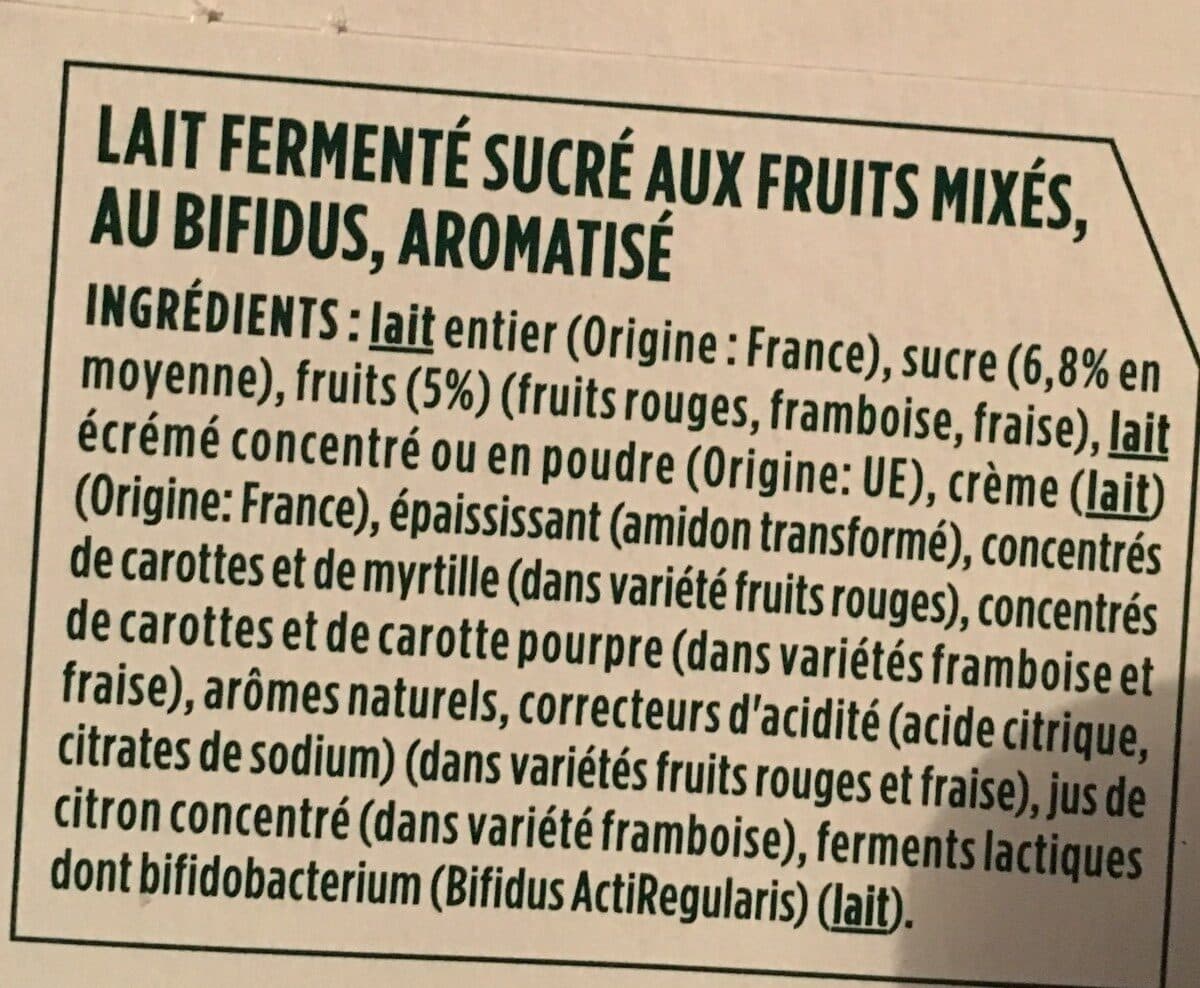 Activia Activia fruits mixes 125 g x 8 fraise - framboise - fruitsrouges packshot