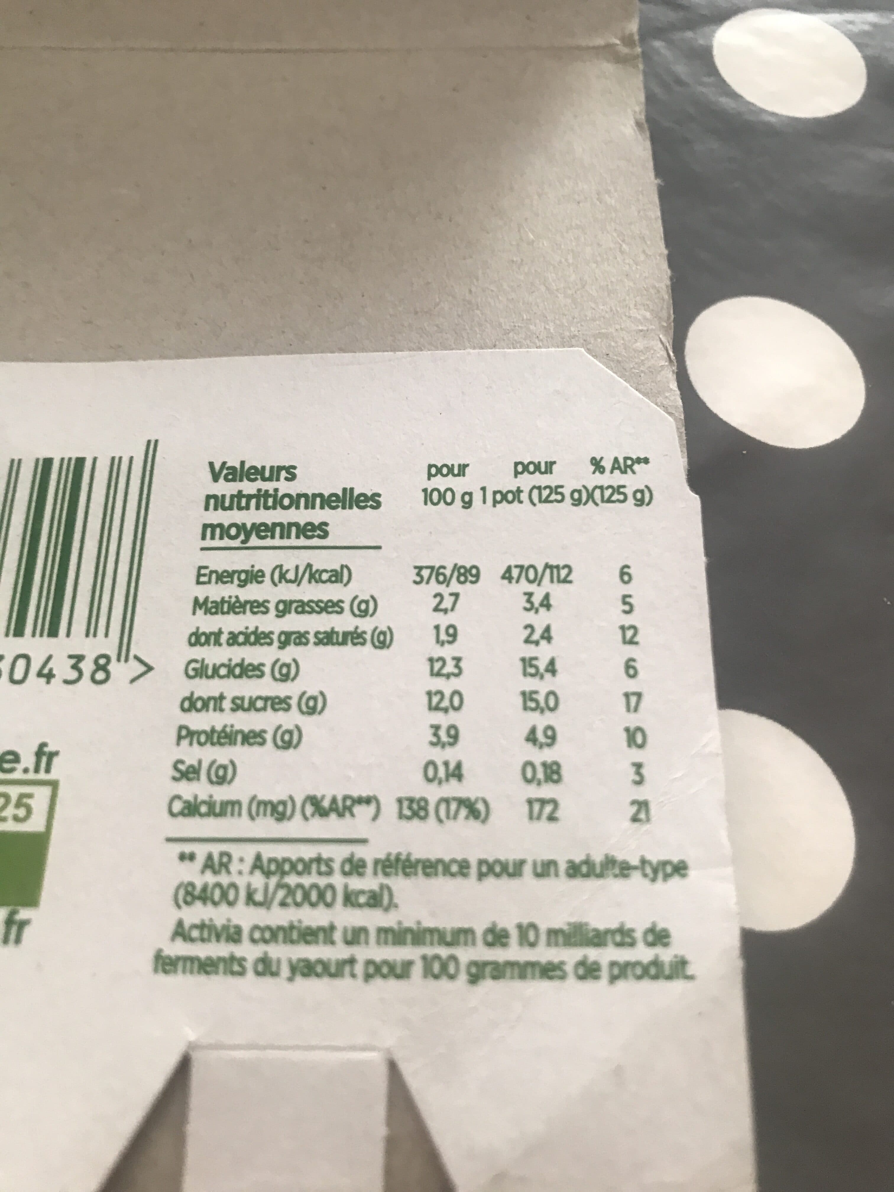 Activia Activia au bifidus framboises mangue abricots fraises packshot