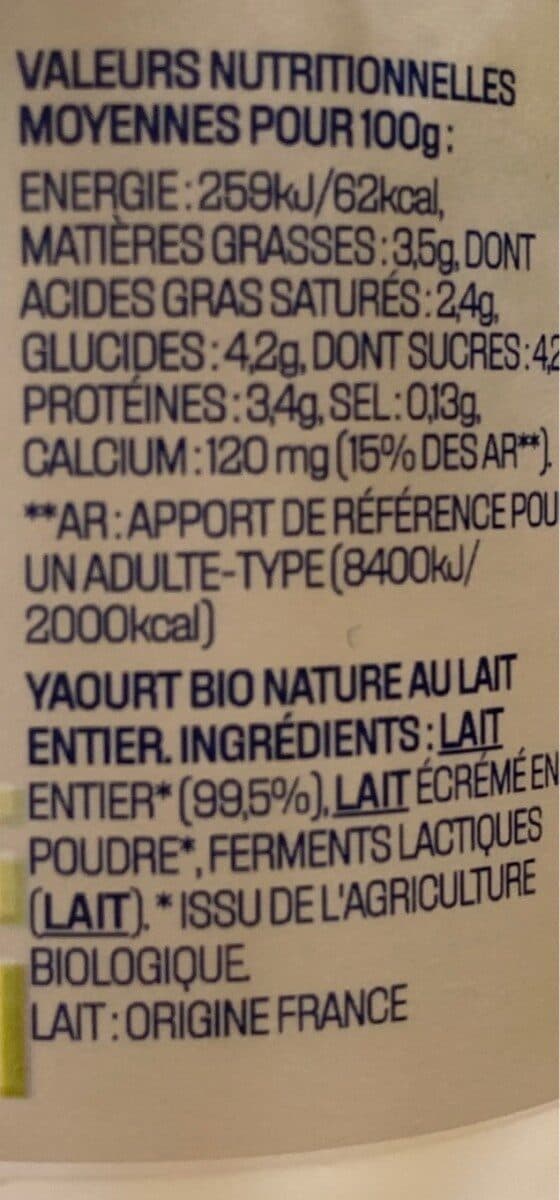 Danone Danone bio nature 125 g x 4 packshot