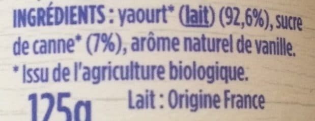 Danone Danone bio vanille 125 g x 4 packshot