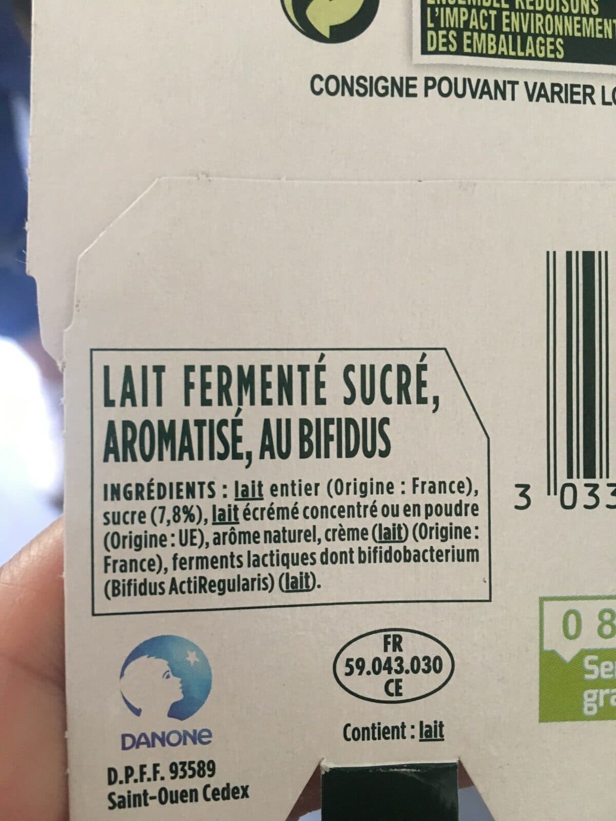 Activia Activia au bifidus packshot